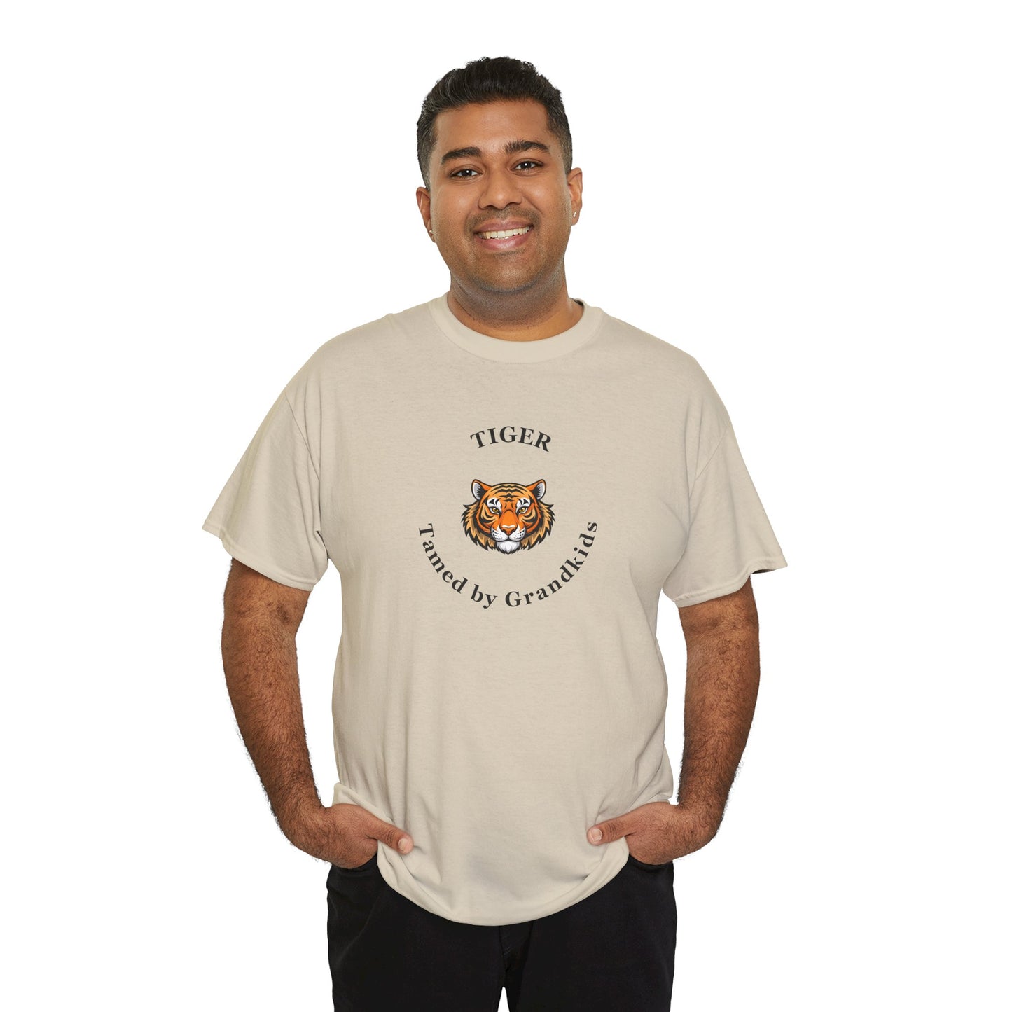 Tech HS - Tiger Tamed by Grandkids (black font) - Men's T-shirt - by Lynn Salem Creates