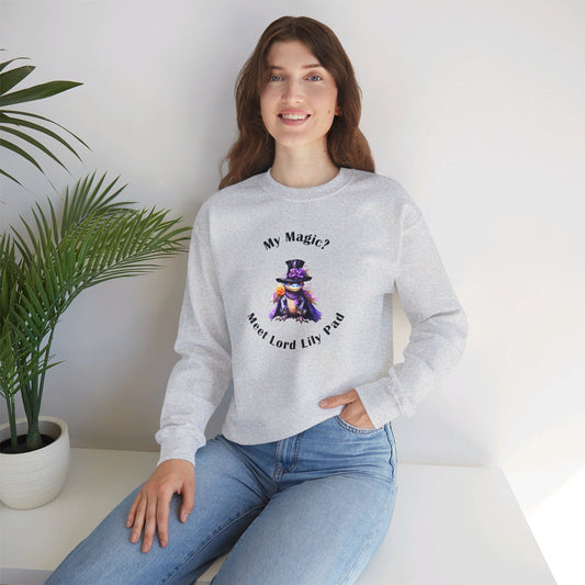 Crewneck Sweatshirt- Unisex Heavy Blend™ - Meet Lord Lily Pad by Lynn Salem Creates