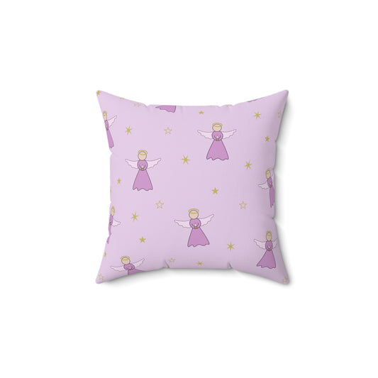 Pillow (Square) - Angels in Pink by Lynn Salem Creates