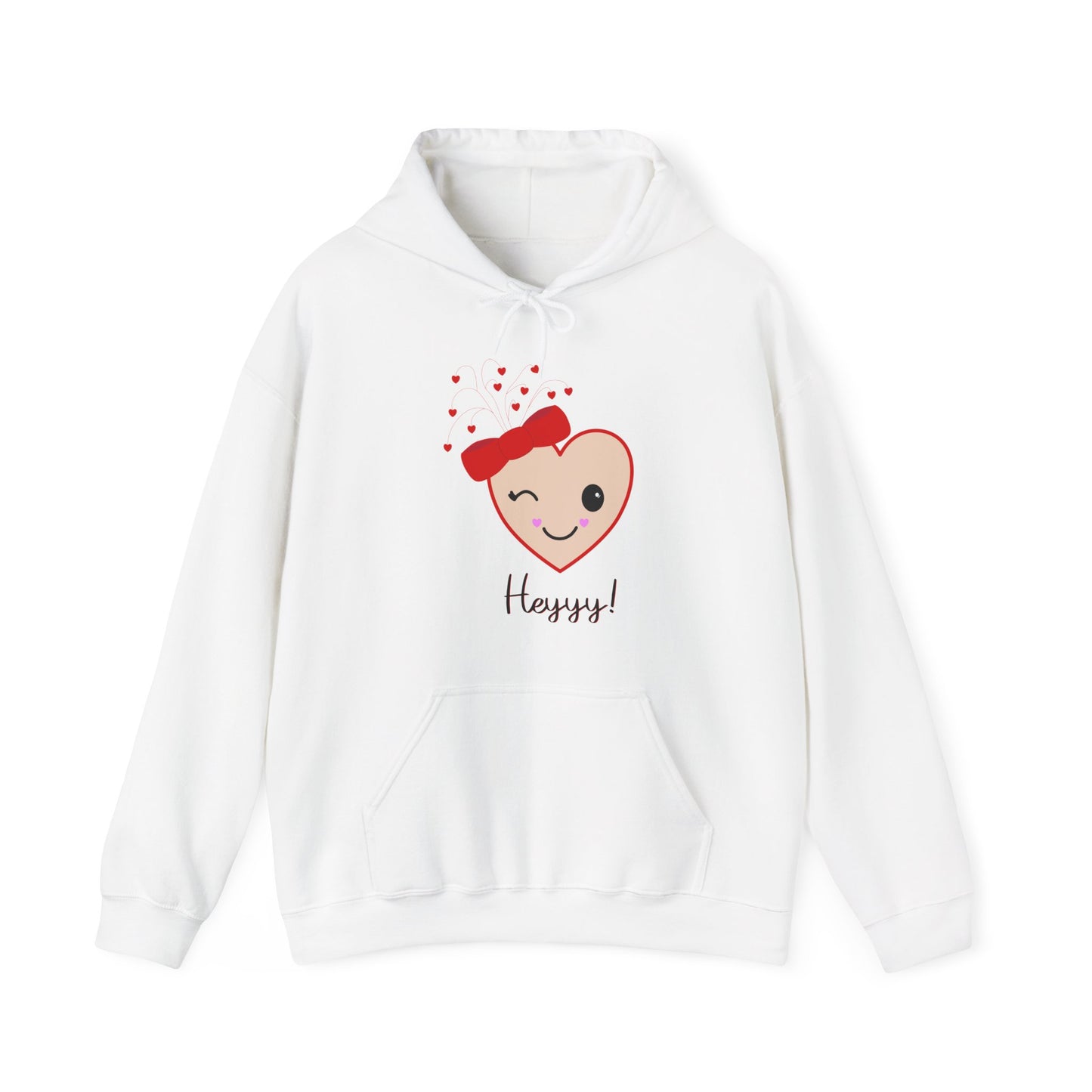 Flirting Heart ( Flesh) Hooded Sweatshirt by Lynn Salem Creates