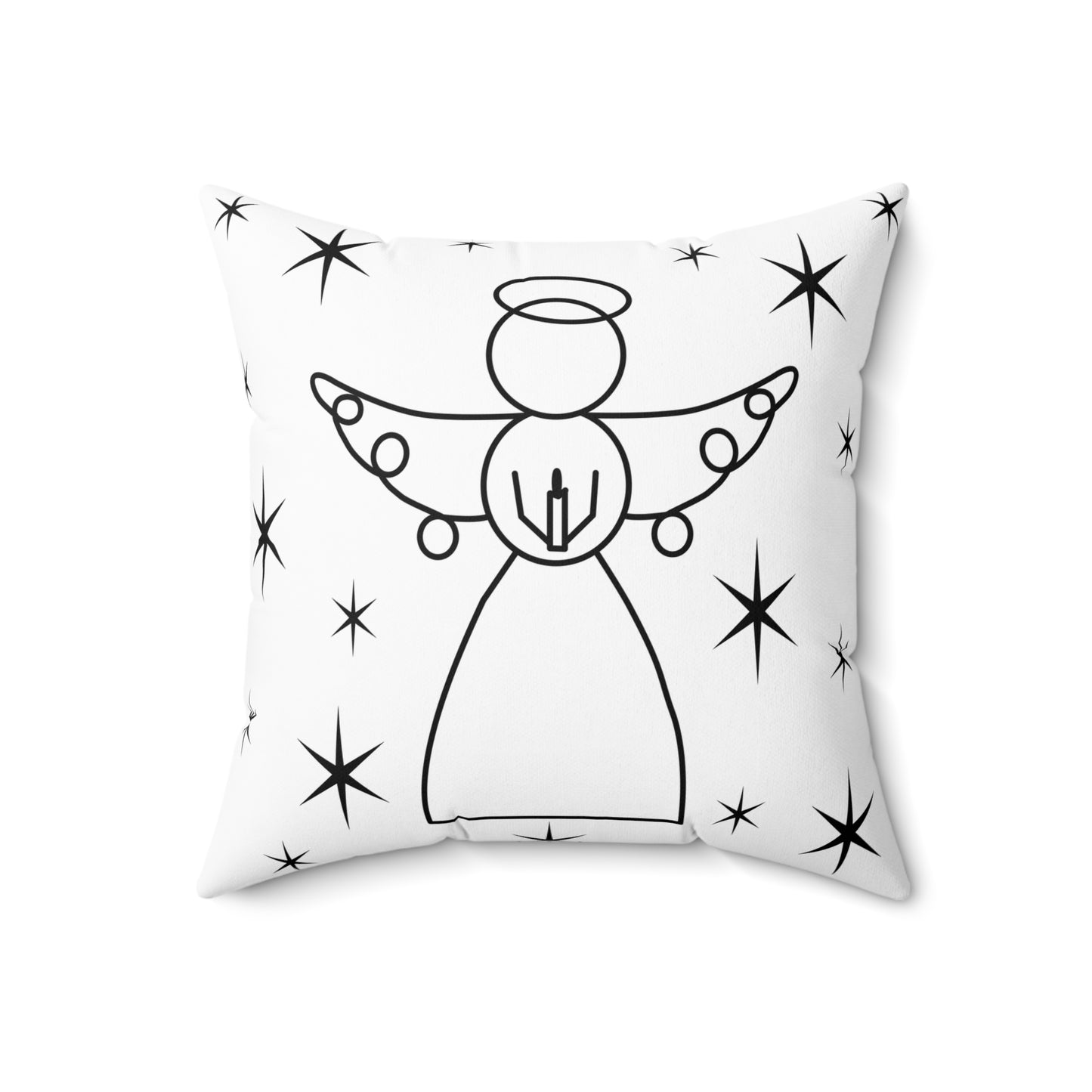 Square Pillow - Angels by Lynn Salem Creates