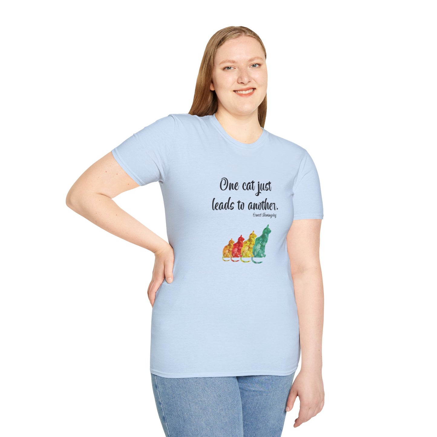 T-Shirt - Unisex Softstyle - One Cat