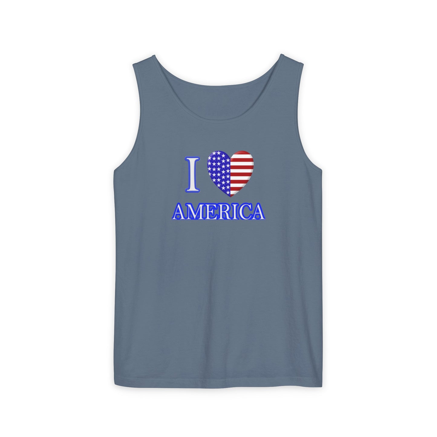 Tank Top - Unisex Garment-Dyed - I Love America