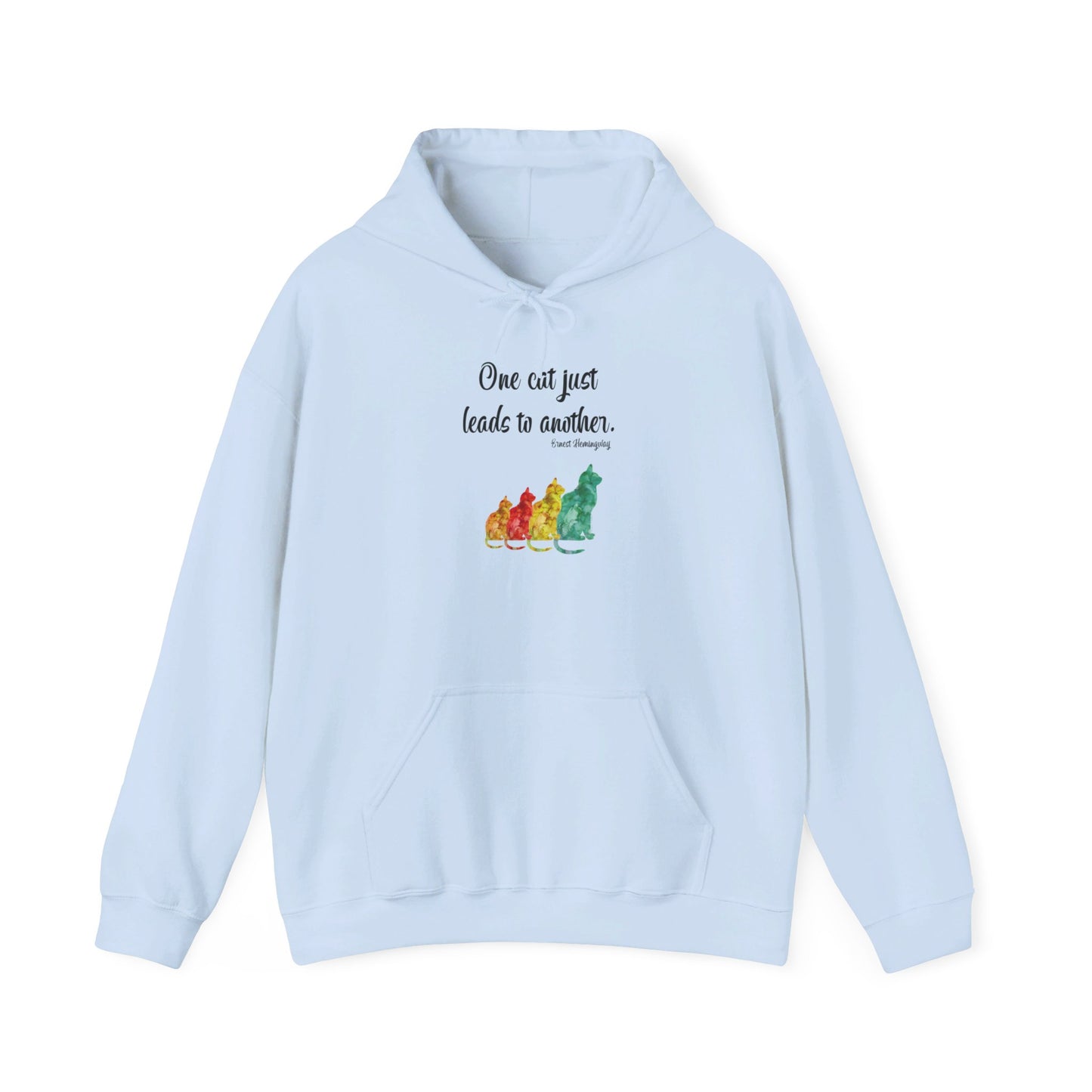 Sweatshirt (Hooded)- Unisex Heavy Blend™ - One Cat by Lynn Salem Creates