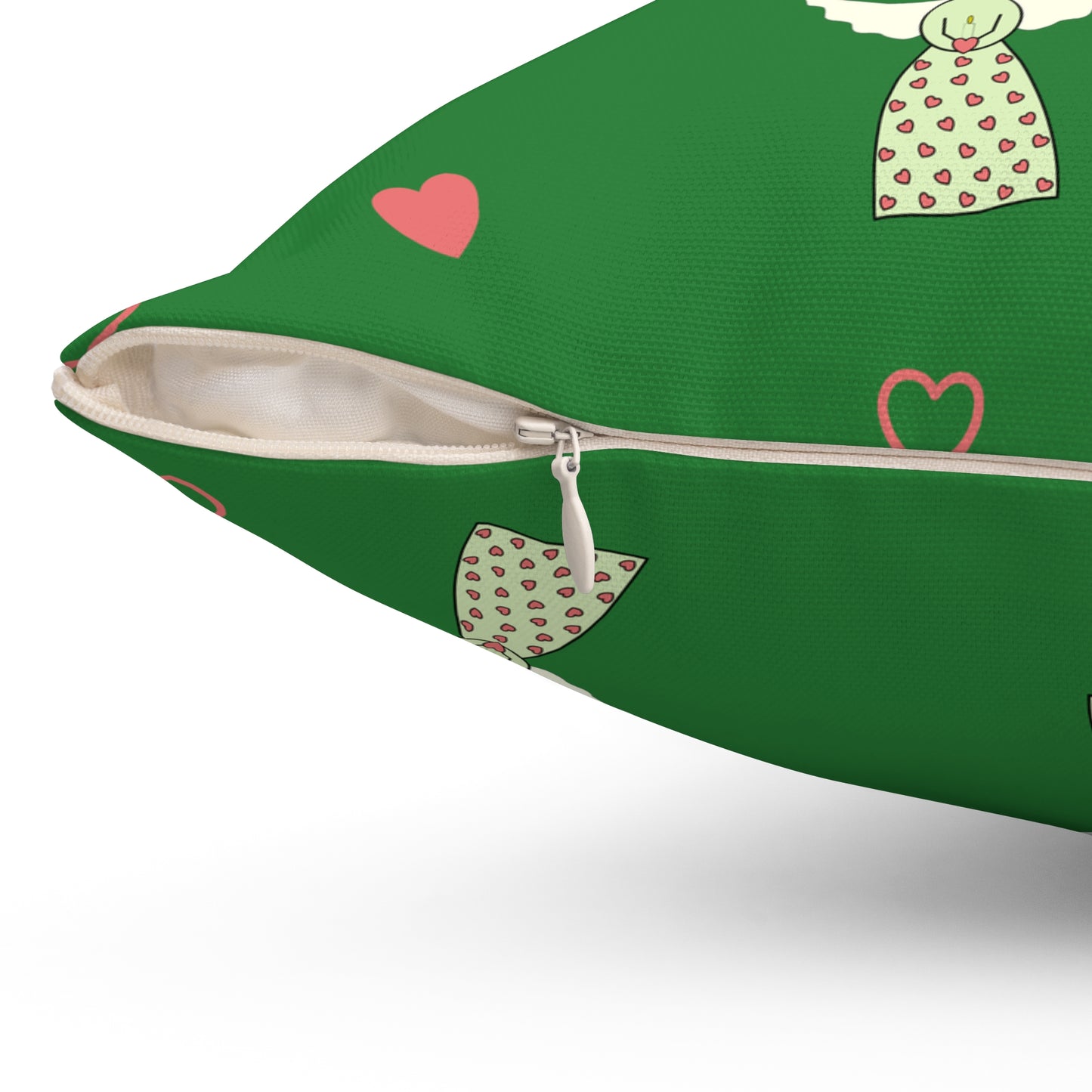 Square Pillow - Angels and Hearts by Lynn Salem Creates