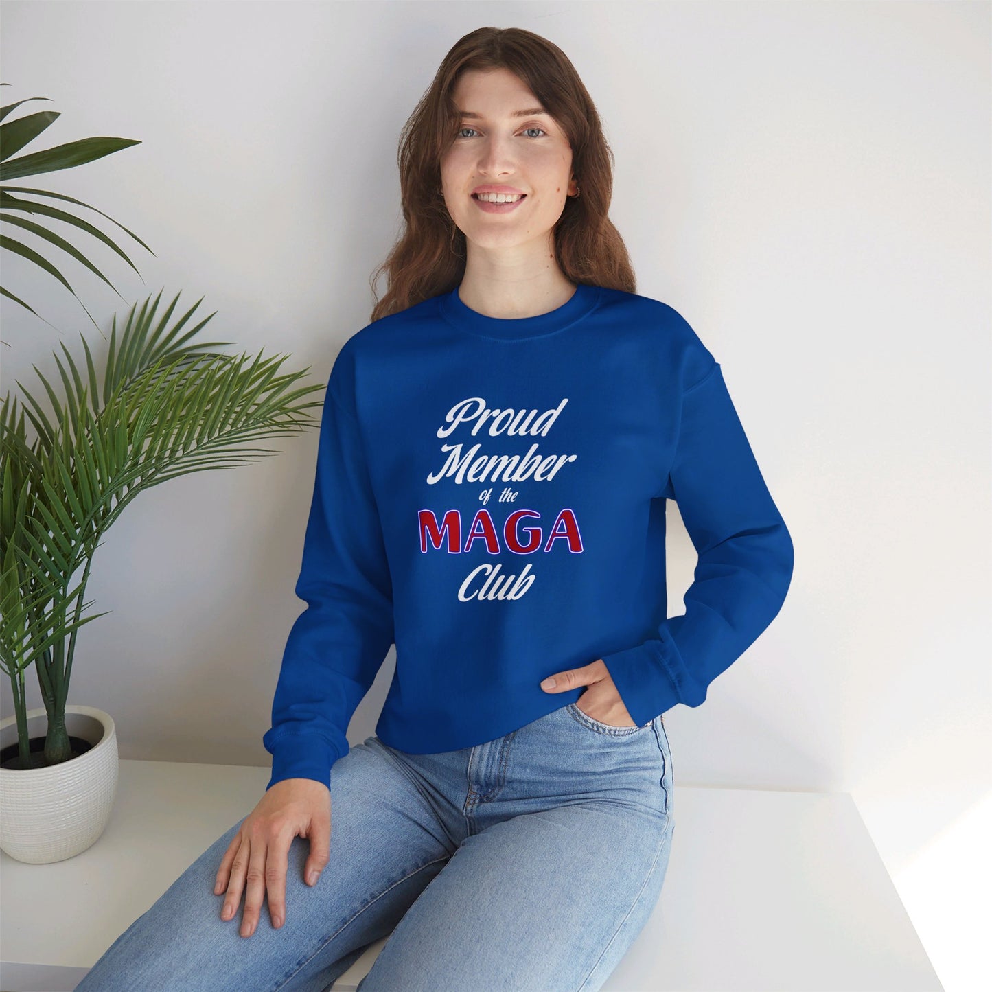 Crewneck Sweatshirt - Unisex Heavy Blend™ - Proud Member of the MAGA Club by Lynn Salem Creates