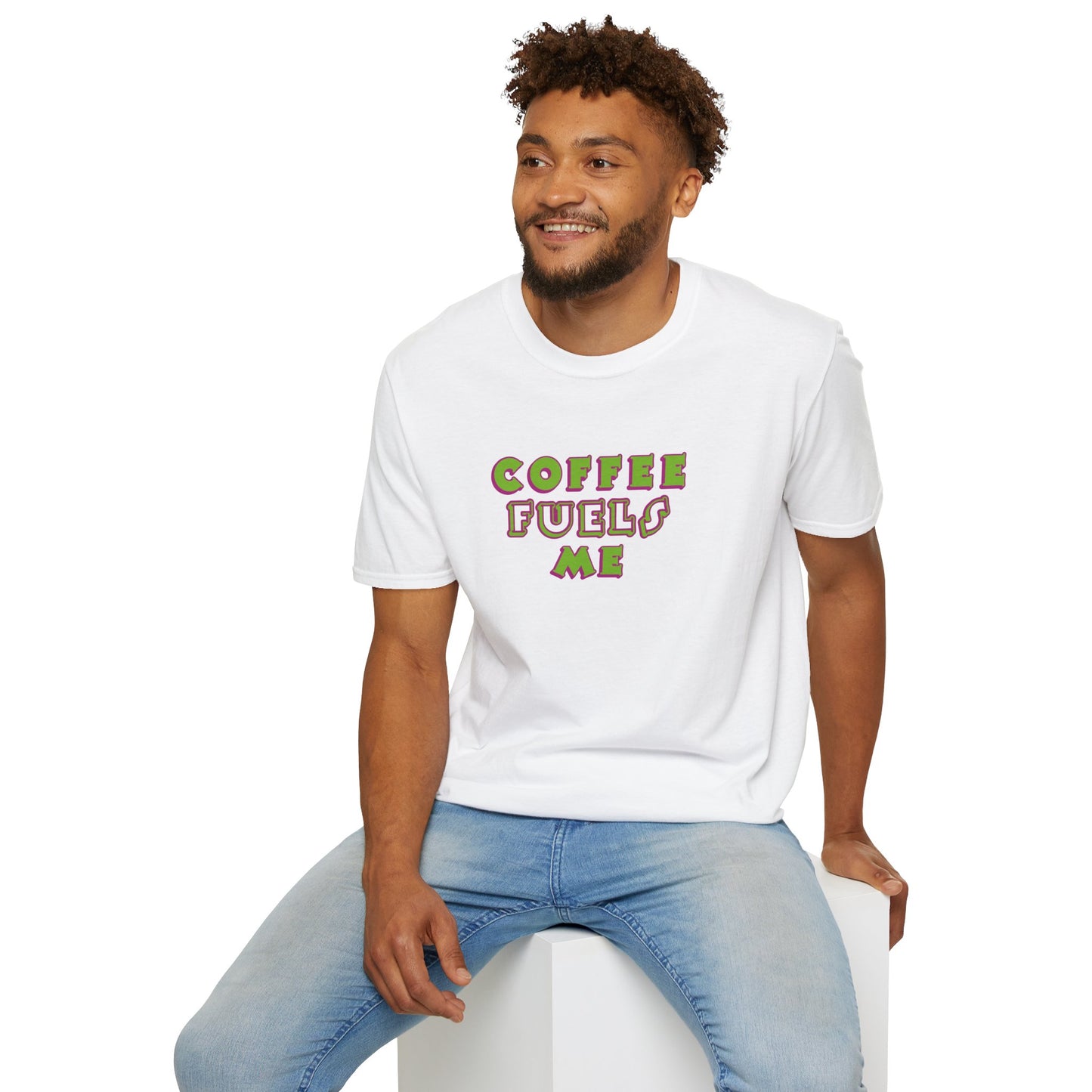 T-Shirt - Unisex Softstyle - Coffee Fuels Me
