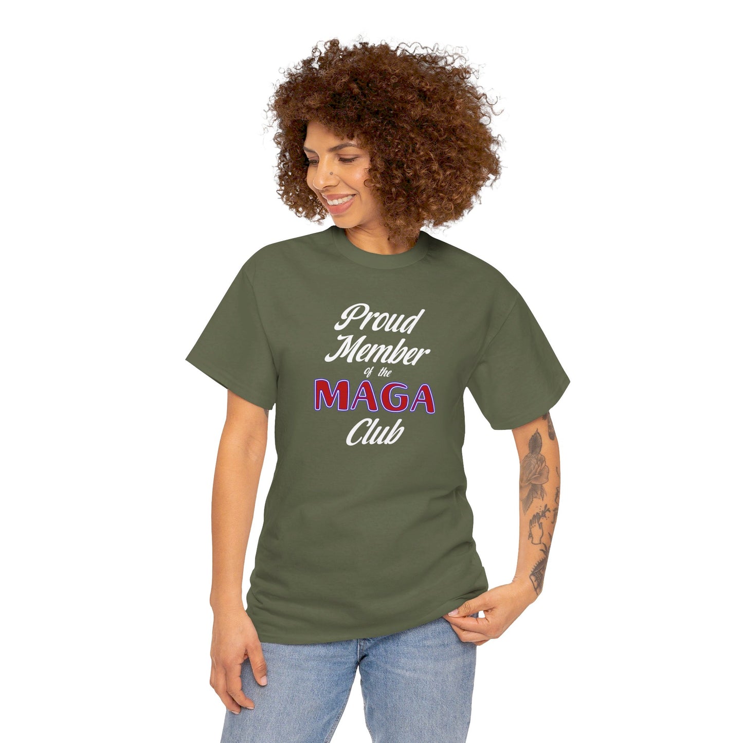 T-Shirt - Unisex Heavy Cotton - Proud Member of the MAGA Club by Lynn Salem Creates