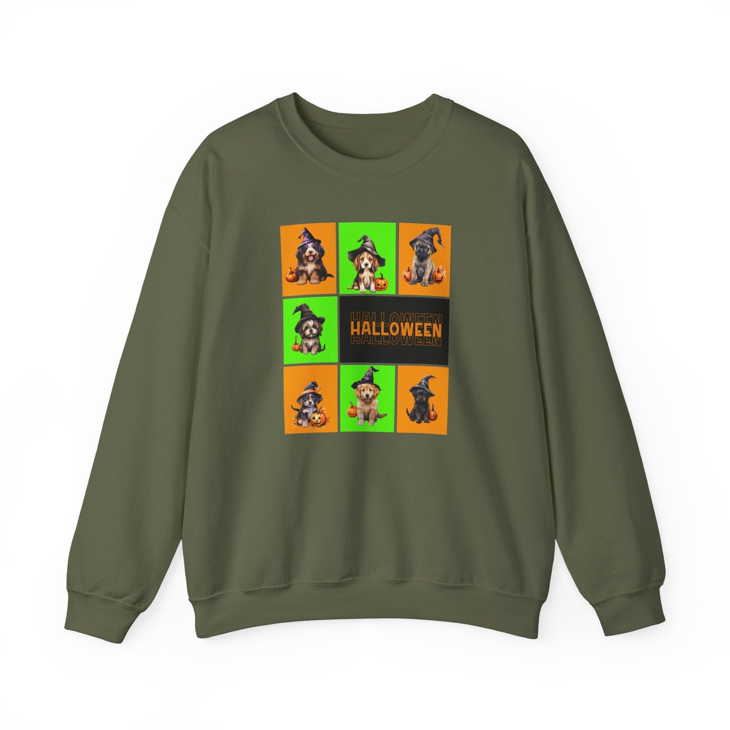Halloween - Witch Puppies crew neck sweatshirt  by Lynn Salem Creates