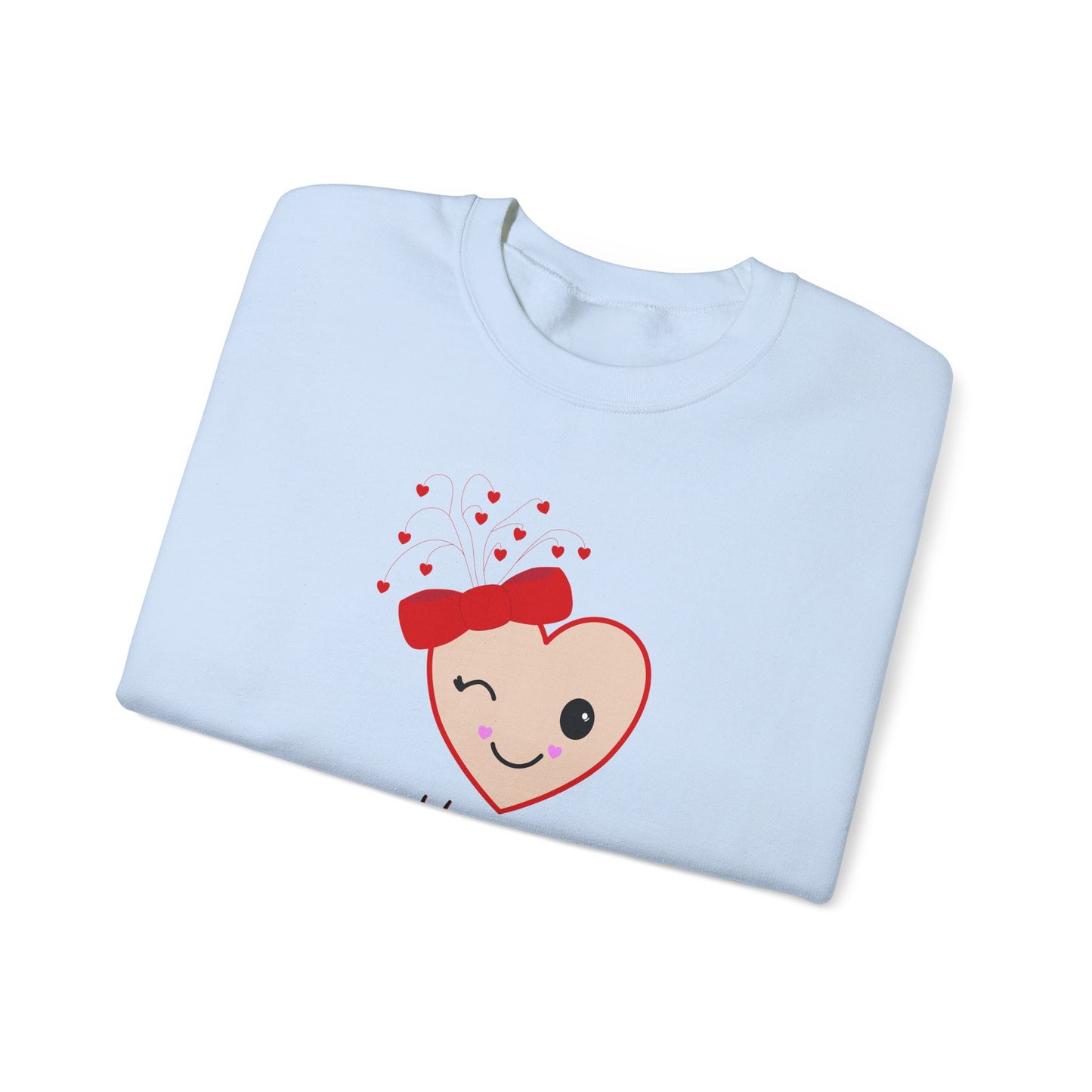 Flirting Heart Sweatshirt (Flesh) by Lynn Salem Creates
