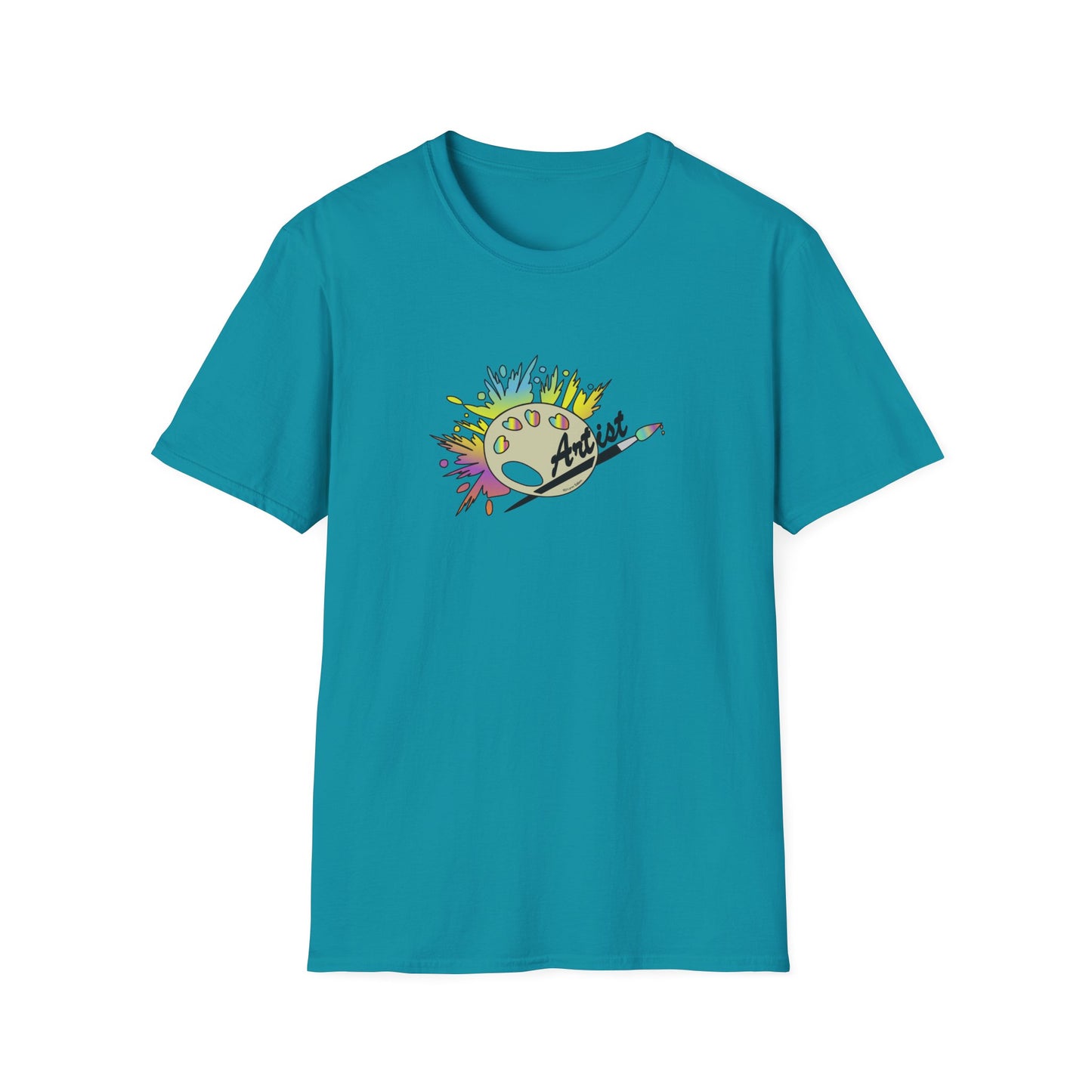 T-Shirt - Unisex Softstyle - Paint, Palette, Brush by Lynn Salem Creates