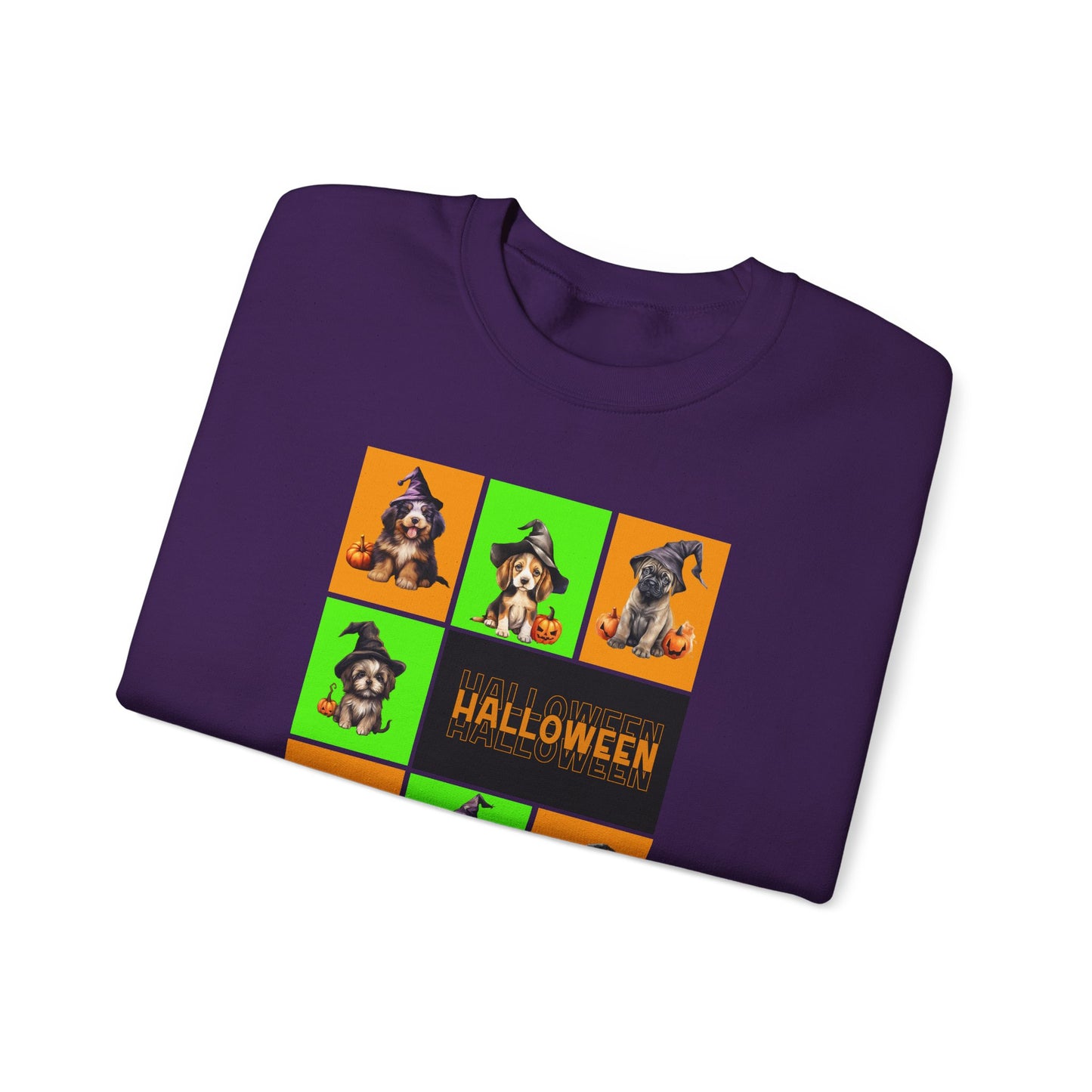 Halloween - Witch Puppies crew neck sweatshirt  by Lynn Salem Creates