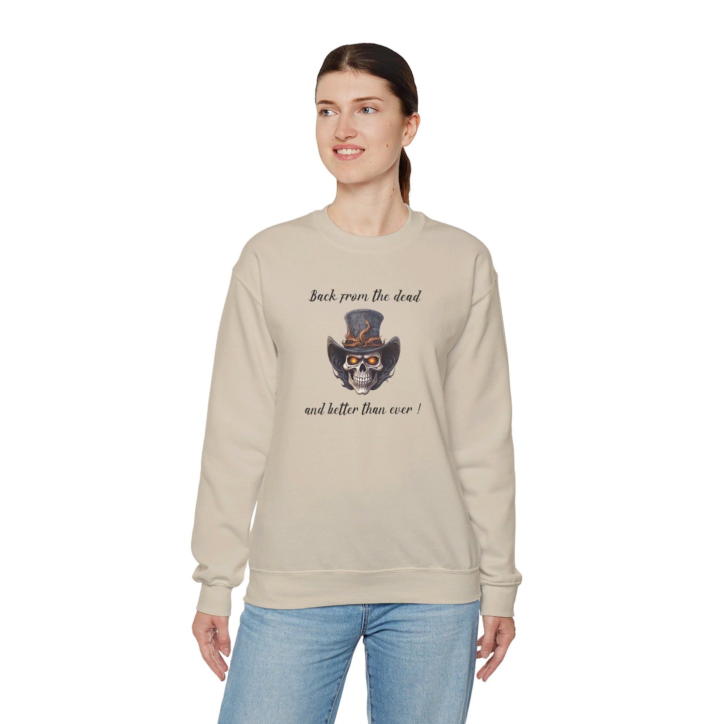Crewneck Sweatshirt-Unisex Heavy Blend™ - Back From the Dead by Lynn Salem Creates