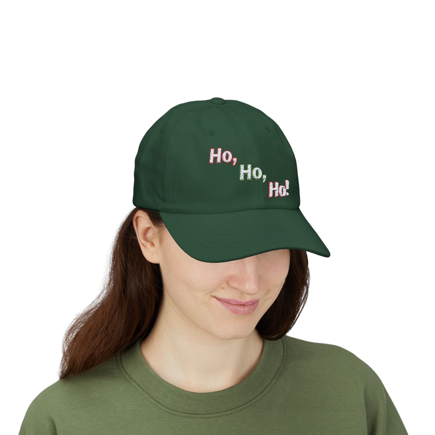 Embroidered Classic Dad Cap - Ho, Ho, Ho! by Lynn Salem Creates