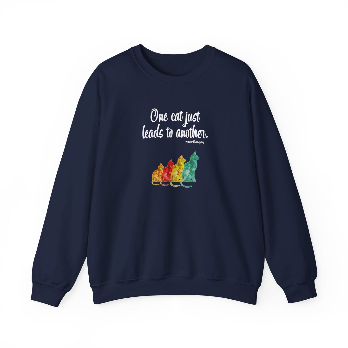 Sweatshirt (Crewneck) Unisex Heavy Blend™ - One Cat by Lynn Salem Creates