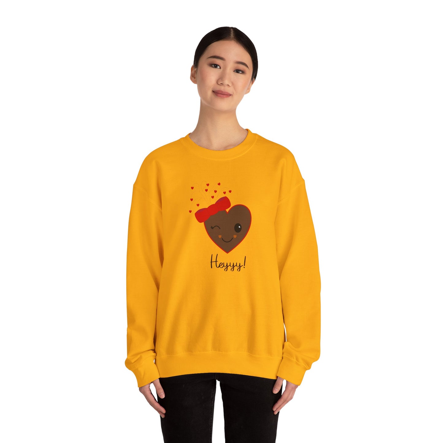 Flirting Heart Sweatshirt (Brown) by Lynn Salem Creates