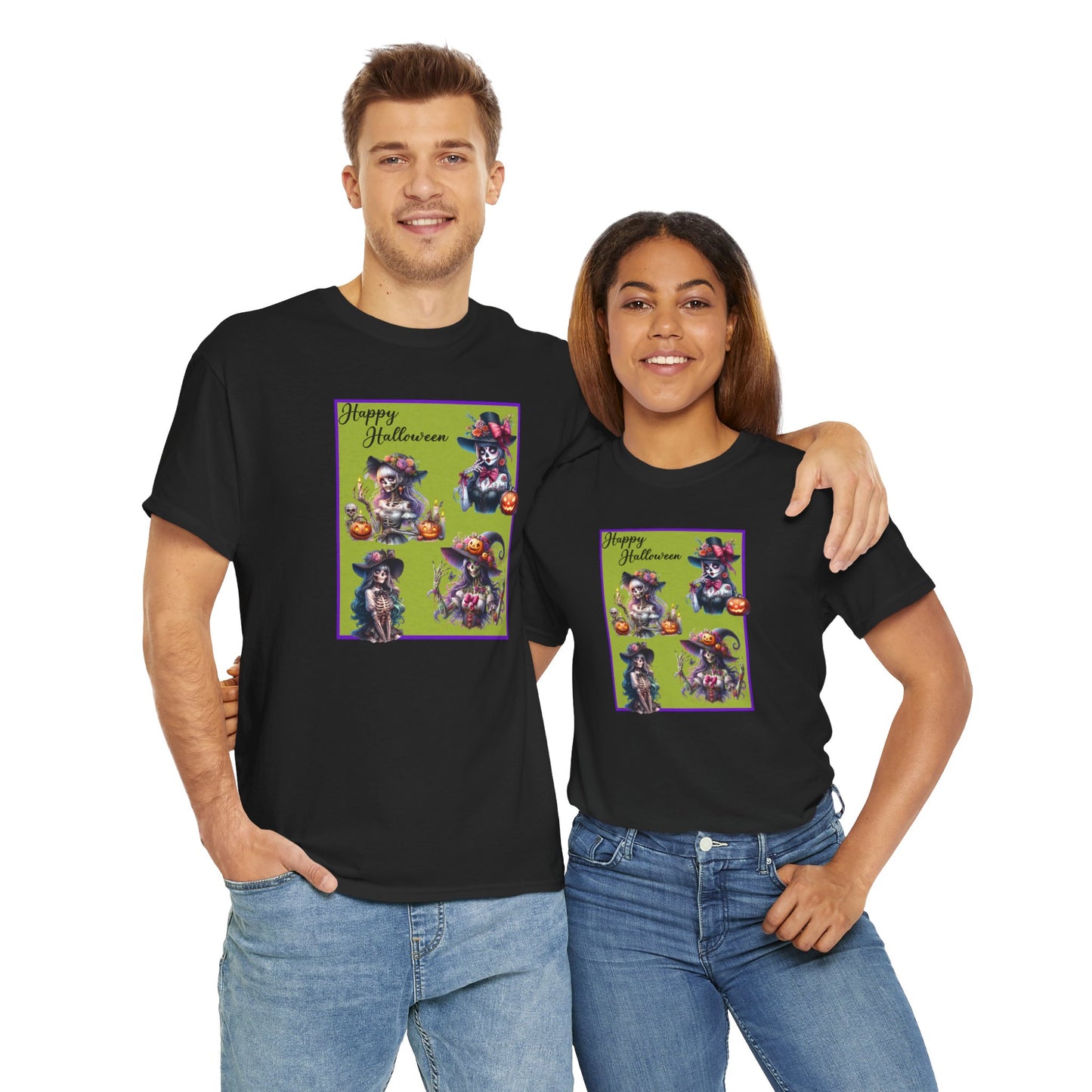 T-Shirt - Halloween - Pretty Lady Skeletons by Lynn Salem Creates