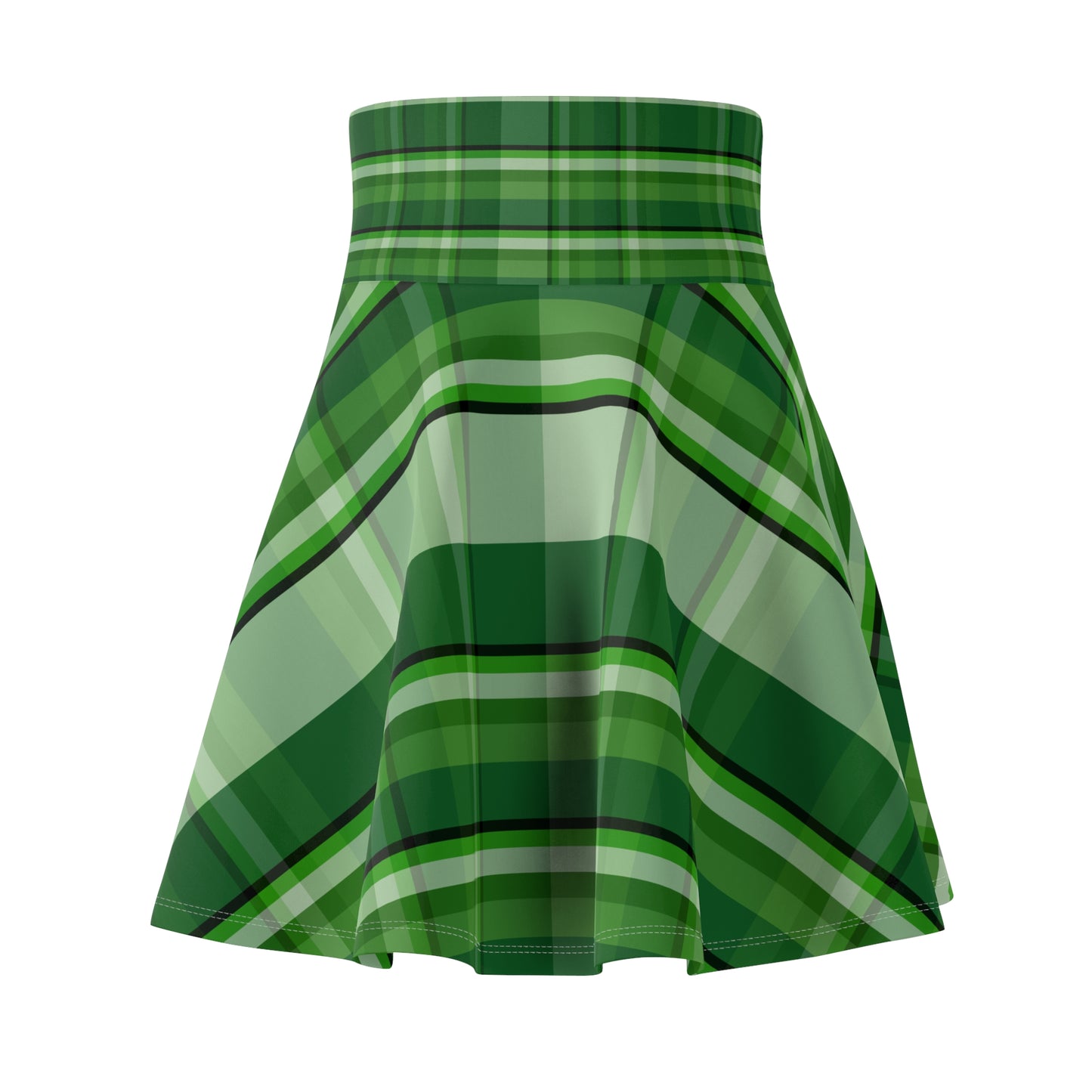 Green Plaid Women's Skirt by Lynn Salem Creates
