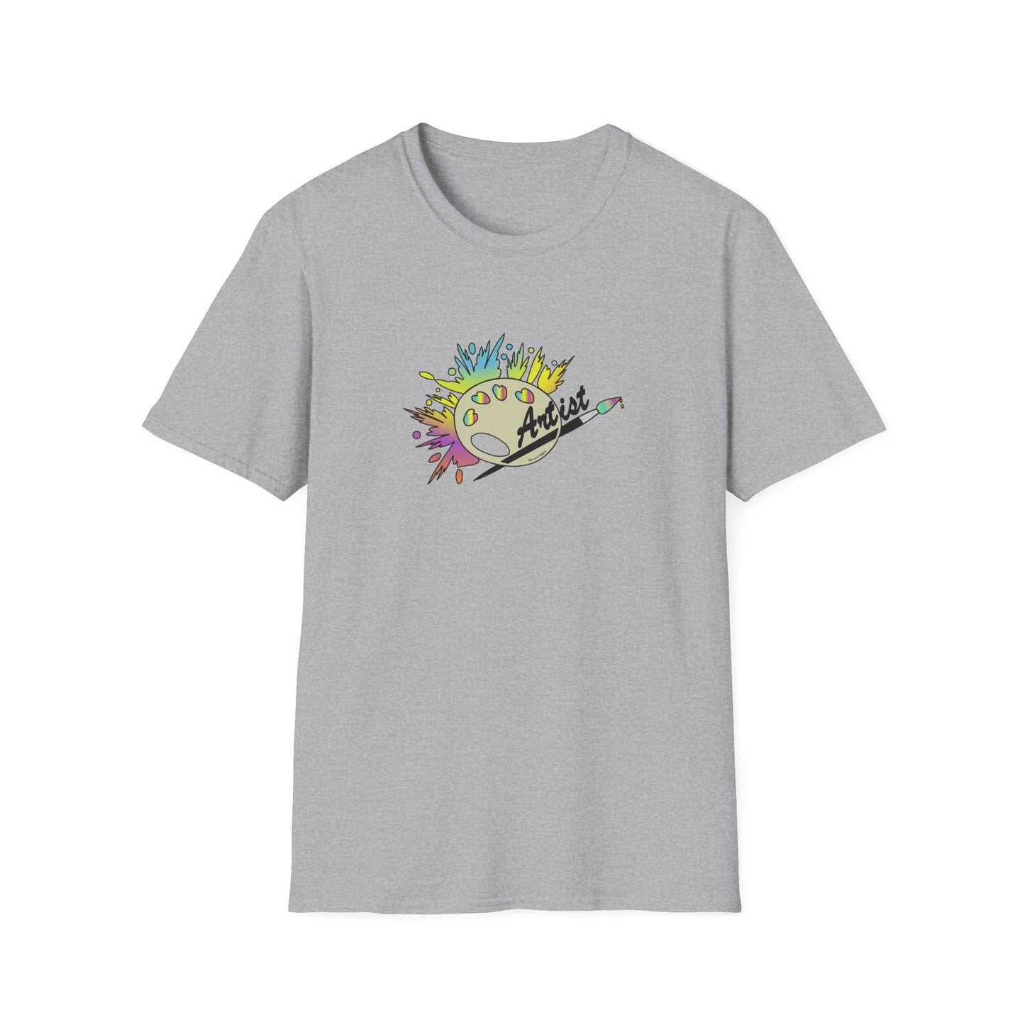 T-Shirt - Unisex Softstyle - Paint, Palette, Brush by Lynn Salem Creates