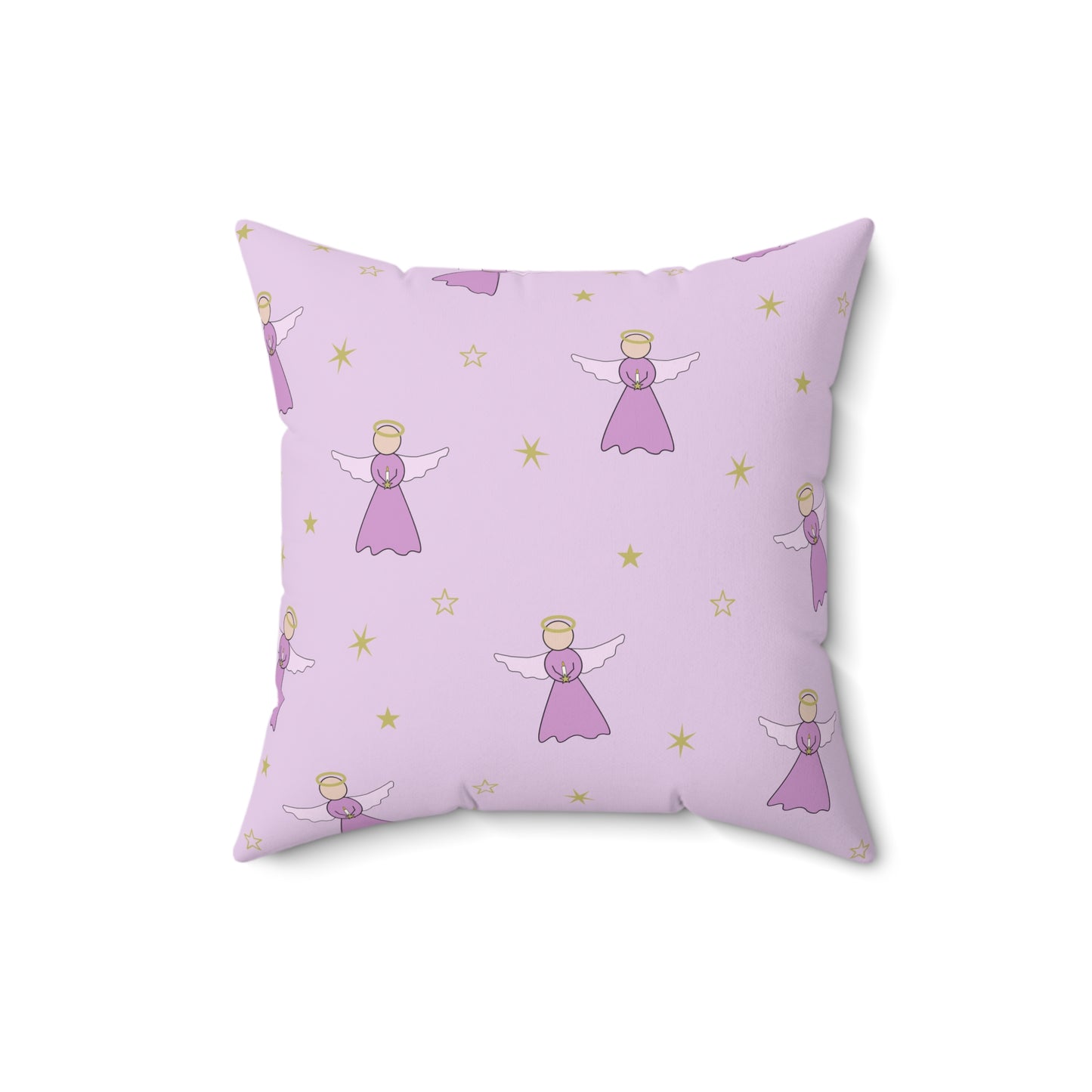 Pillow (Square) - Angels in Pink by Lynn Salem Creates