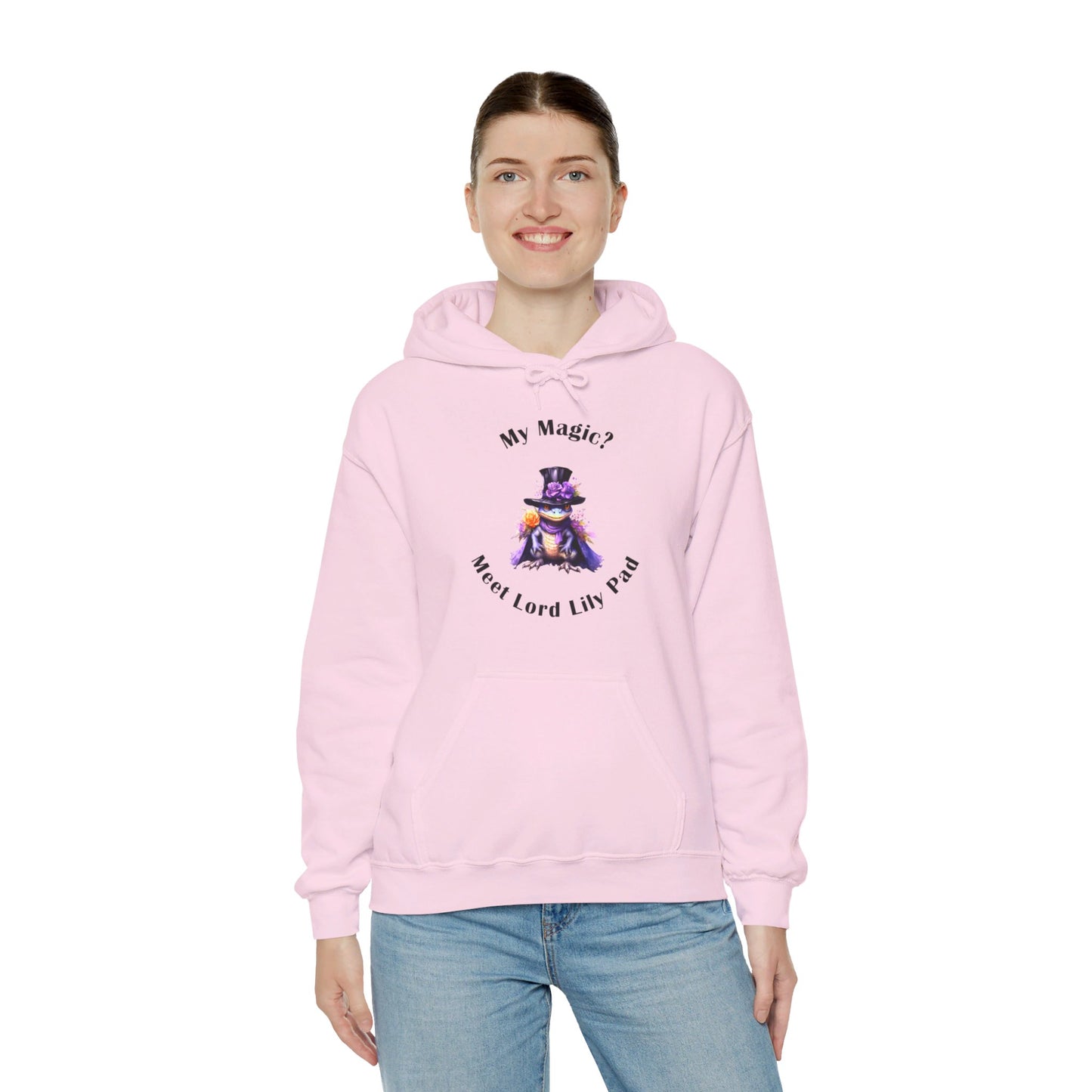 Hooded Sweatshirt-Unisex Heavy Blend™ -Meet Lord Lily Pad by Lynn Salem Creates