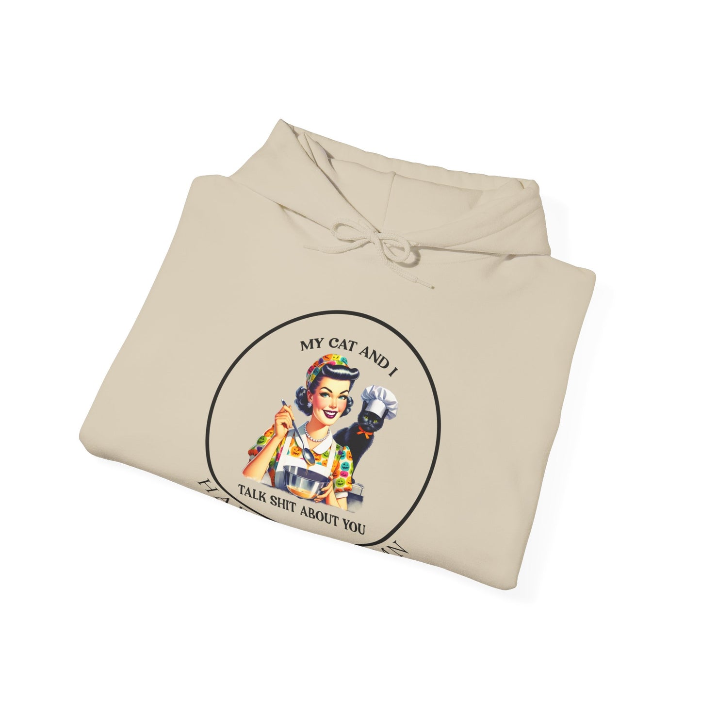 Hooded Sweatshirt - Unisex Heavy Blend™ - My Cat and I by Lynn Salem Creates