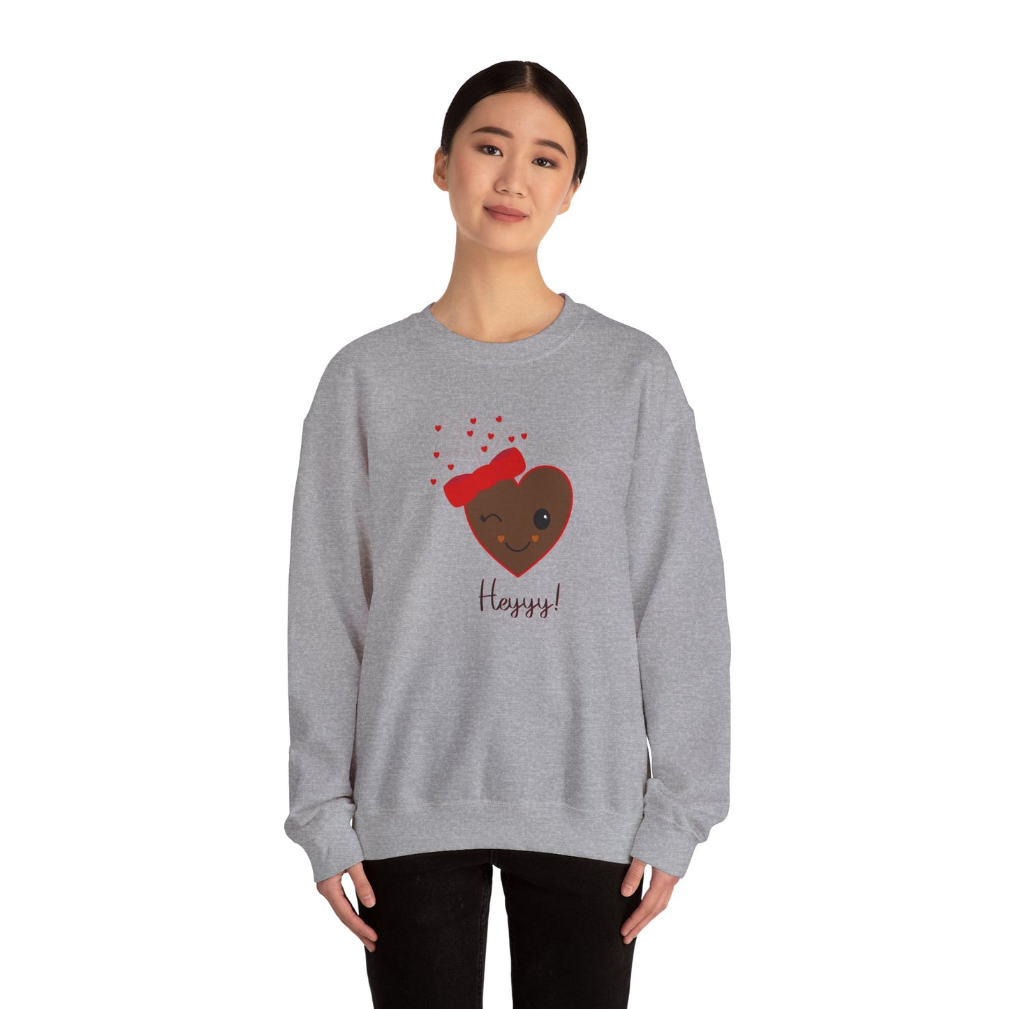 Flirting Heart Sweatshirt (Brown) by Lynn Salem Creates