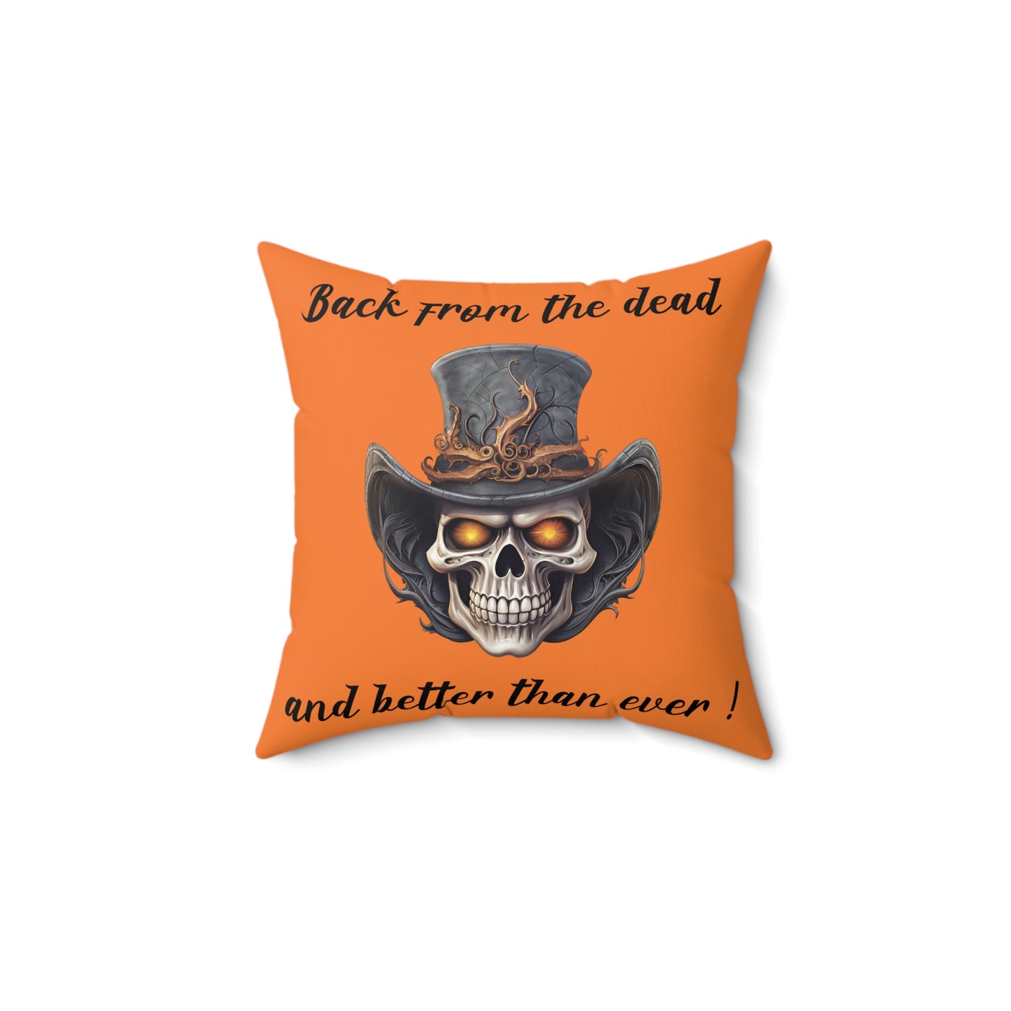 Halloween - Orange Pillow - Back From The Dead by Lynn Salem Creates