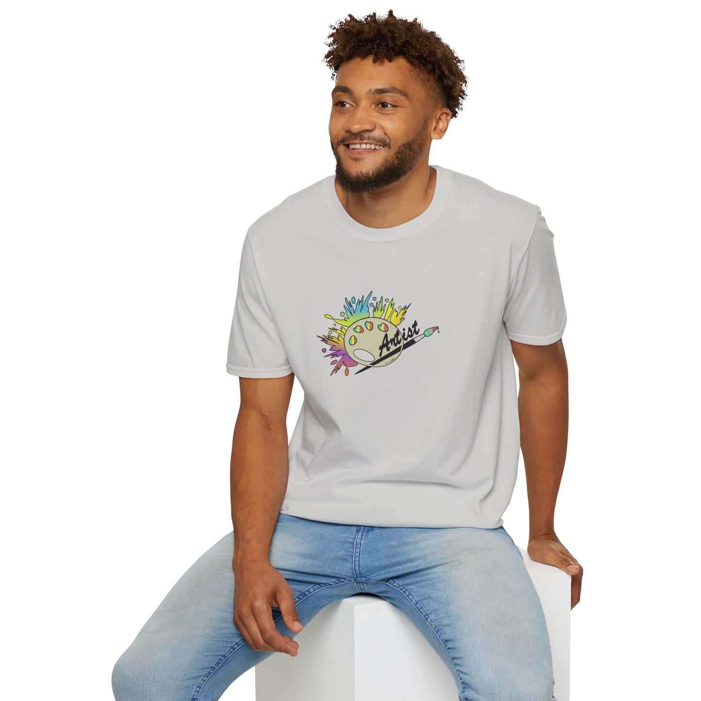 T-Shirt - Unisex Softstyle - Paint, Palette, Brush by Lynn Salem Creates