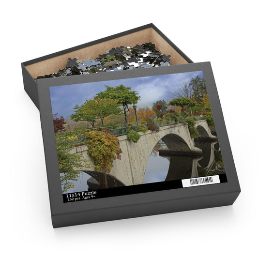 Jigsaw Puzzle -The Bridge of Flowers (14 in. x 11 in. 252 pcs, 20 in. x 16 in. 500 pcs) by Lynn Salem Creates