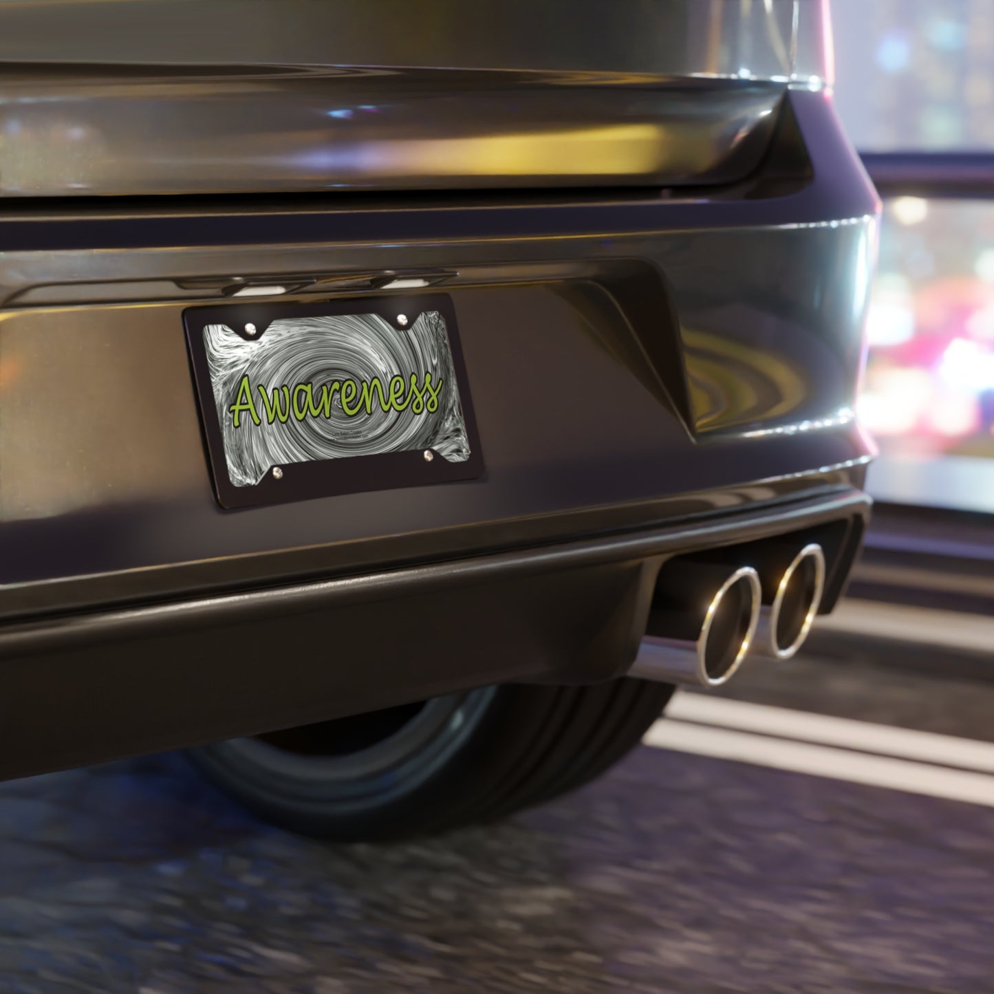 Car Accessories - Vanity Plate - Awareness by Lynn Salem Creates