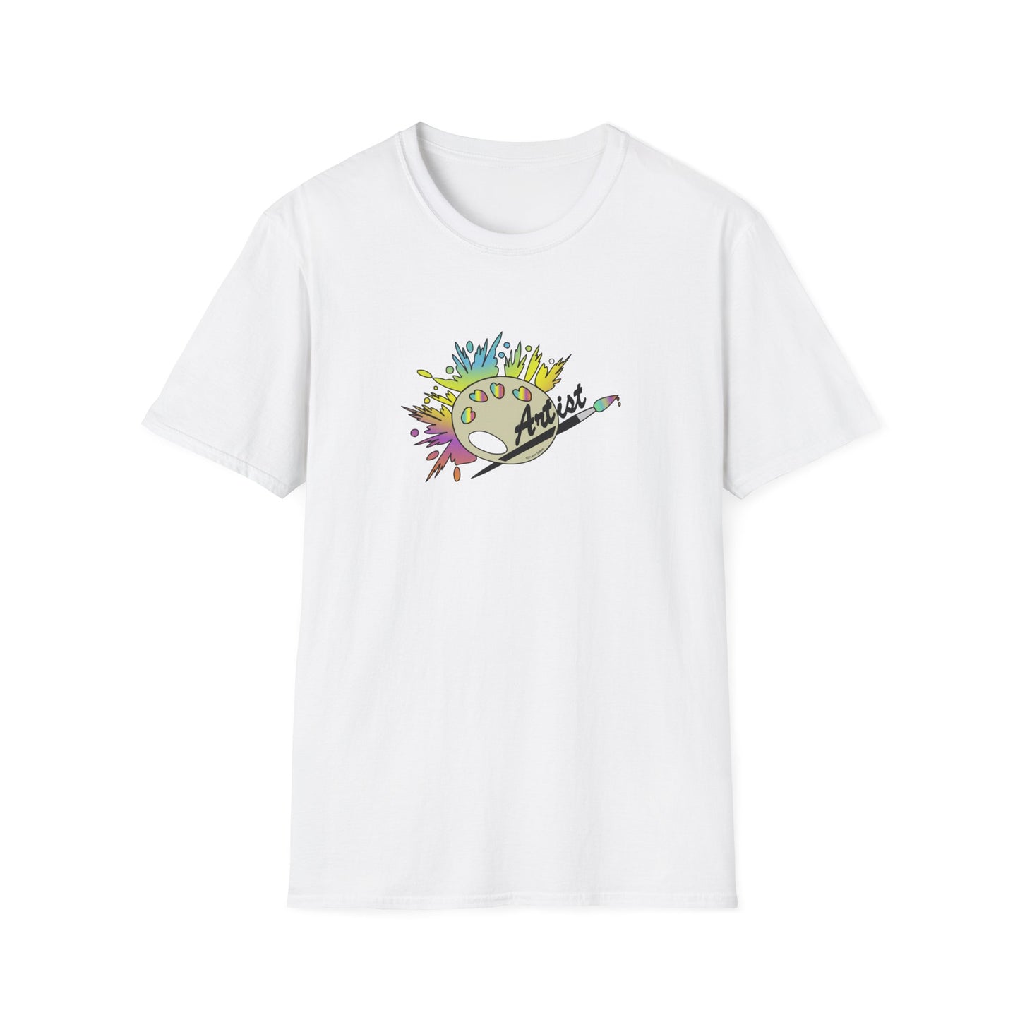 T-Shirt - Unisex Softstyle - Paint, Palette, Brush by Lynn Salem Creates
