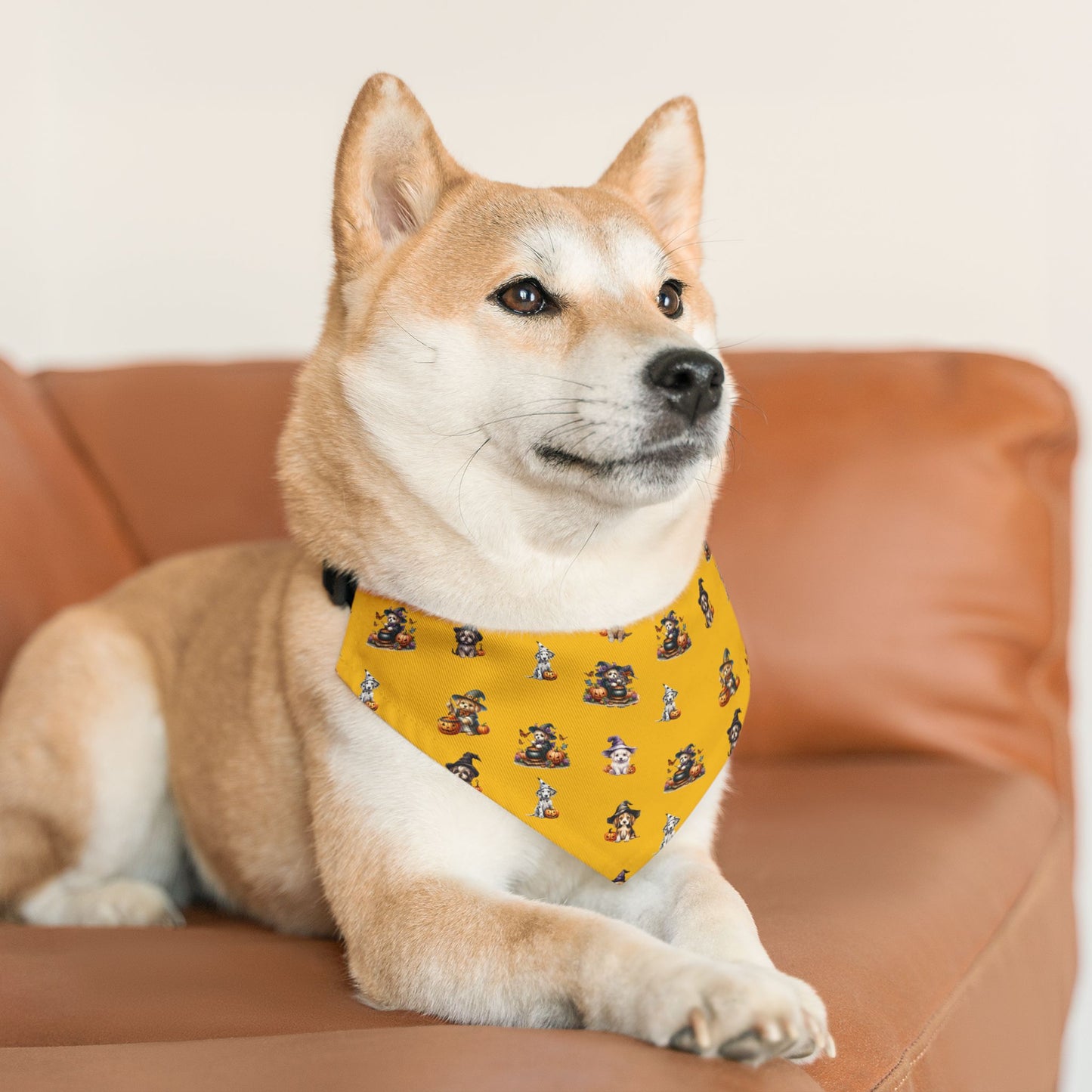 Pet Bandana Collar - Halloween (Dog Witches) Bandana Collar by Lynn Salem Creates