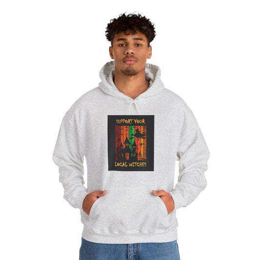 Hooded Sweatshirt-Unisex Heavy Blend™- Halloween - Support Your Local Witches by Lynn Salem Creates