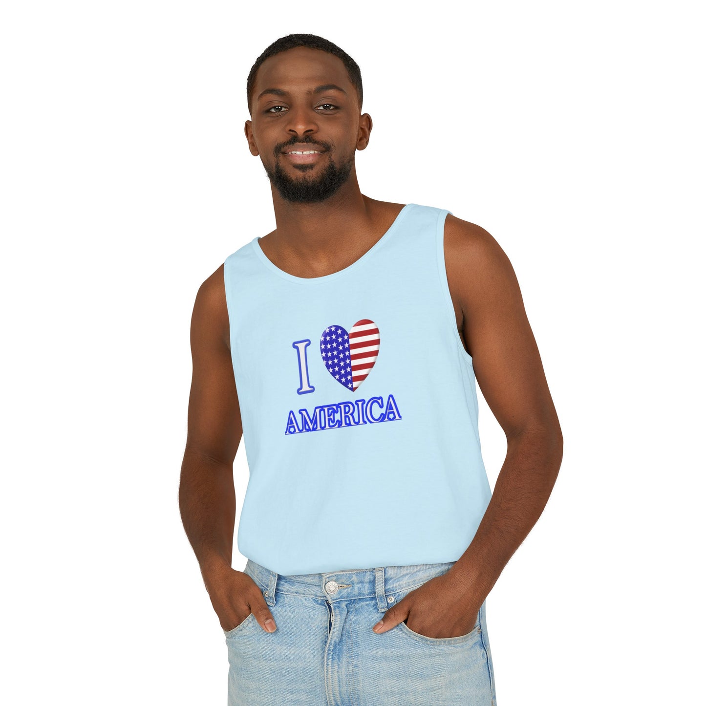 Tank Top - Unisex Garment-Dyed - I Love America