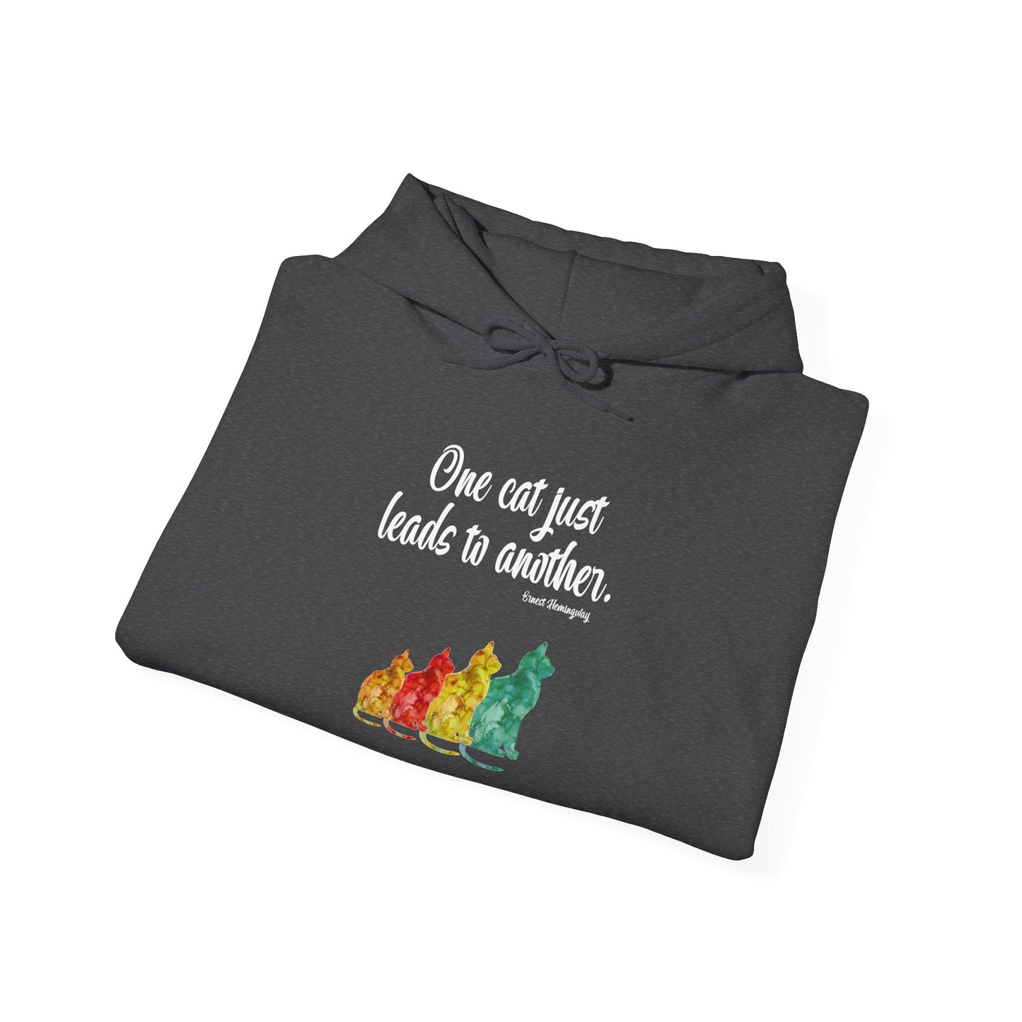 Sweatshirt (Hooded)- Unisex Heavy Blend™ - One Cat by Lynn Salem Creates
