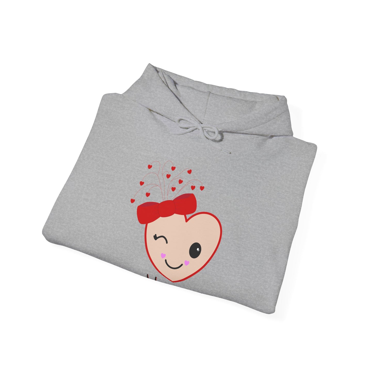 Flirting Heart ( Flesh) Hooded Sweatshirt by Lynn Salem Creates