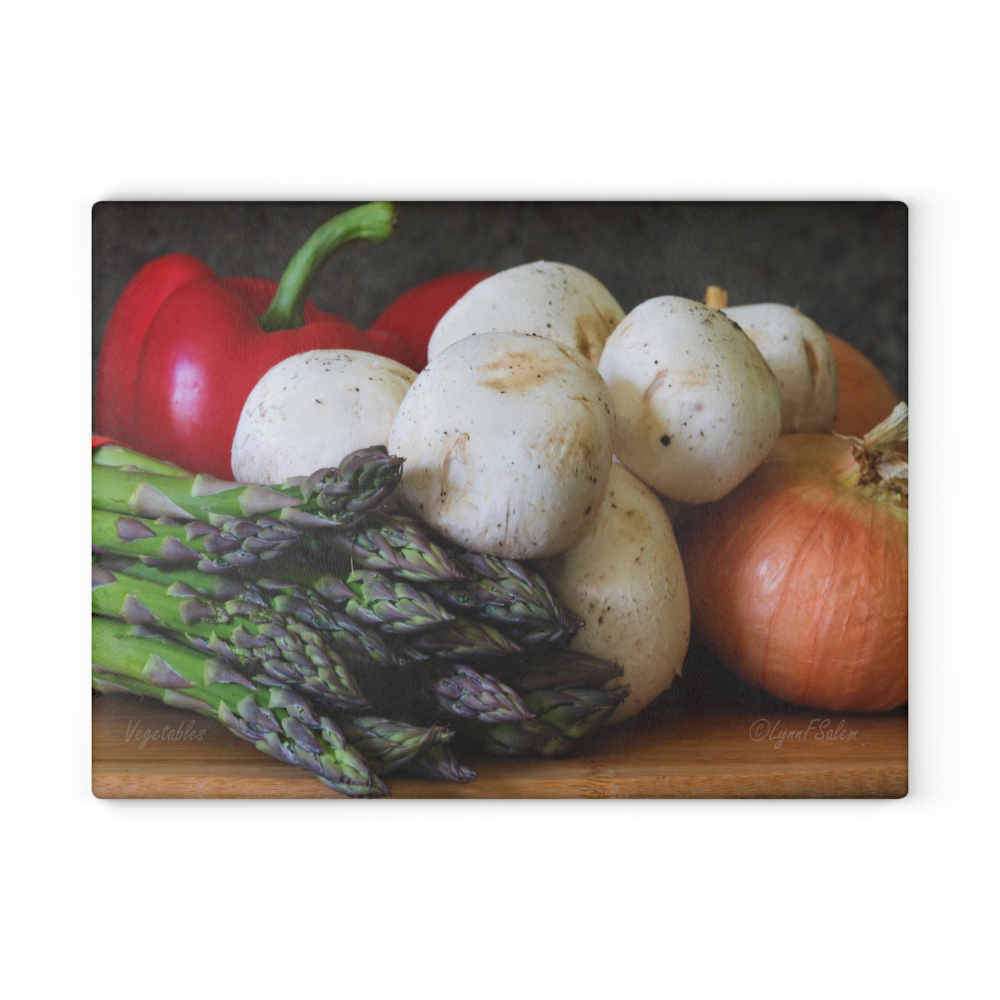 Vegetable Glass Cutting Board by Lynn Salem Creates