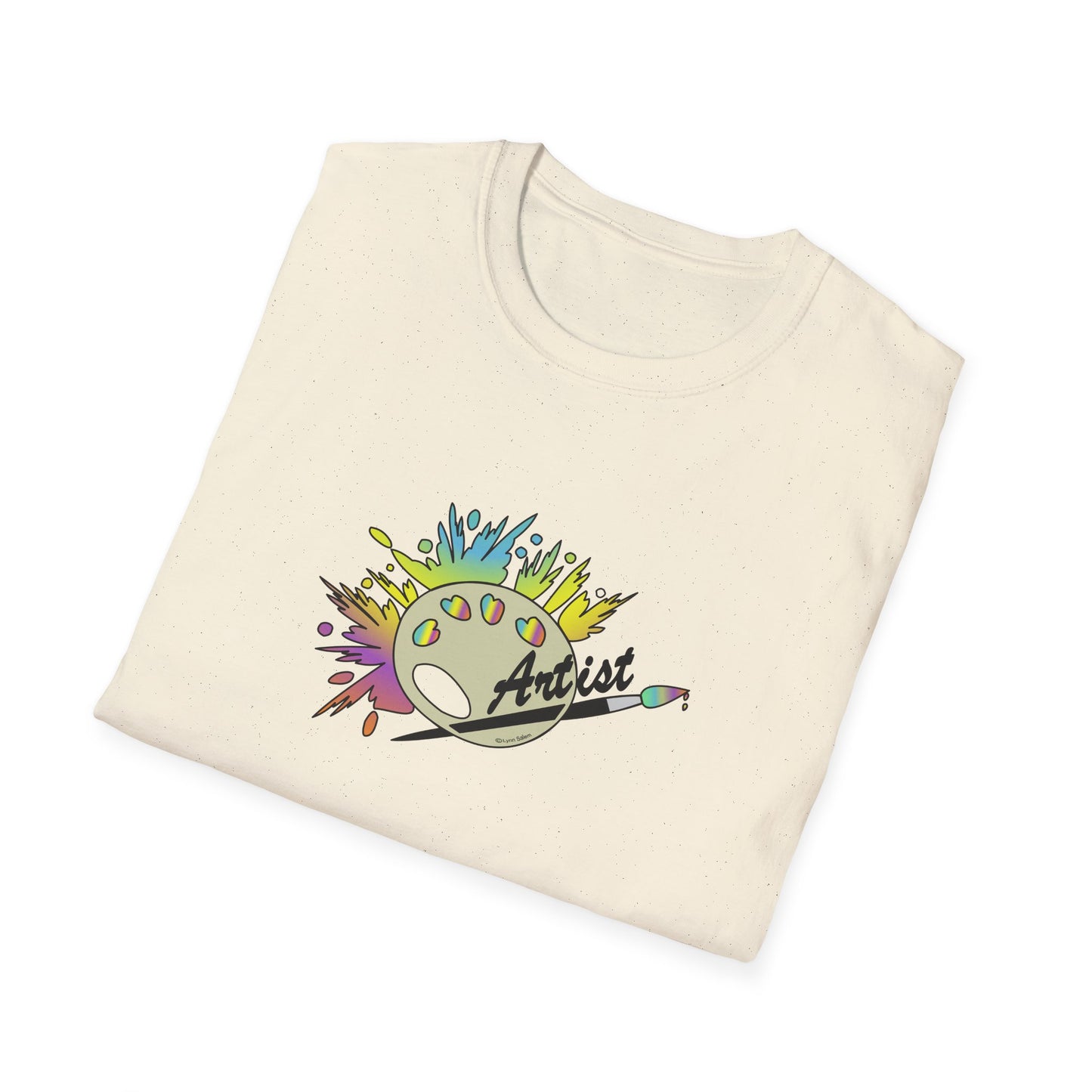 T-Shirt - Unisex Softstyle - Paint, Palette, Brush by Lynn Salem Creates