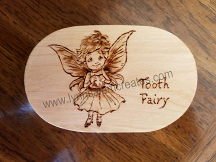 A - Hand Burned Tooth Fairy Box Custom Designed by Lynn Salem Creates
