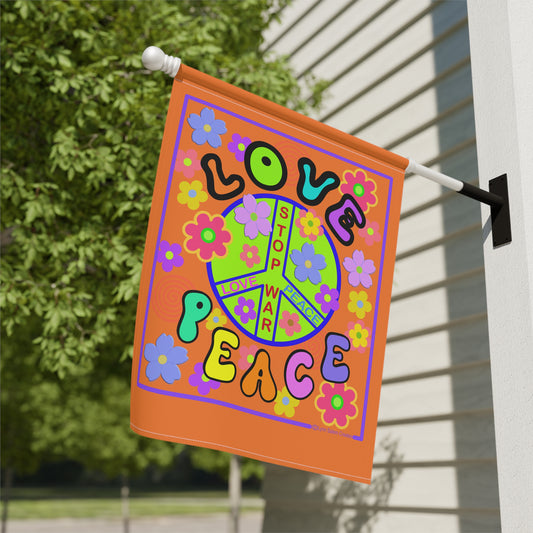 Garden & House Flags - Love and Peace by Lynn Salem Creates