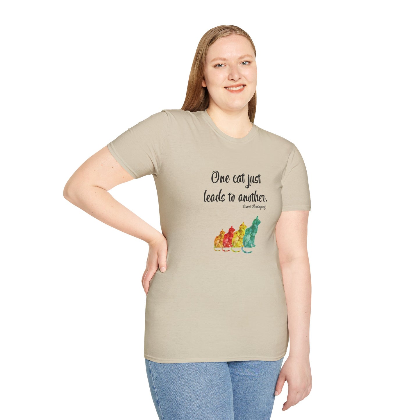 T-Shirt - Unisex Softstyle - One Cat