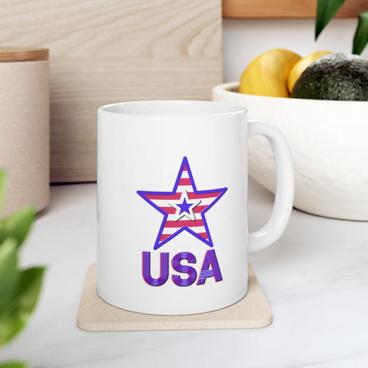Ceramic Mug, (11oz, 15oz) - USA by Lynn Salem Creates