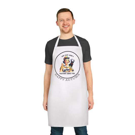 Apron - My Cat and I by Lynn Salem Creates