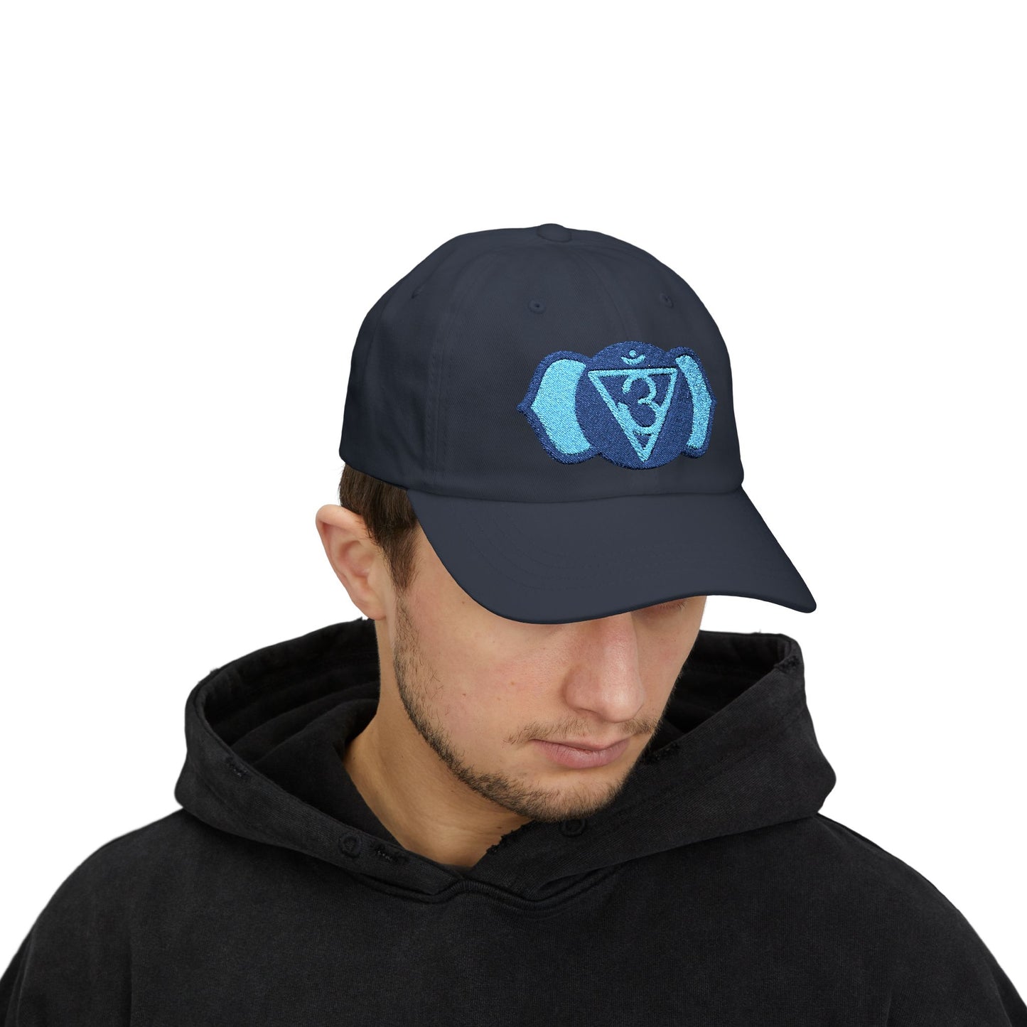 Embroidered Classic Dad Cap - Third Eye (Ajna) Symbol Design by Lynn Salem Creates