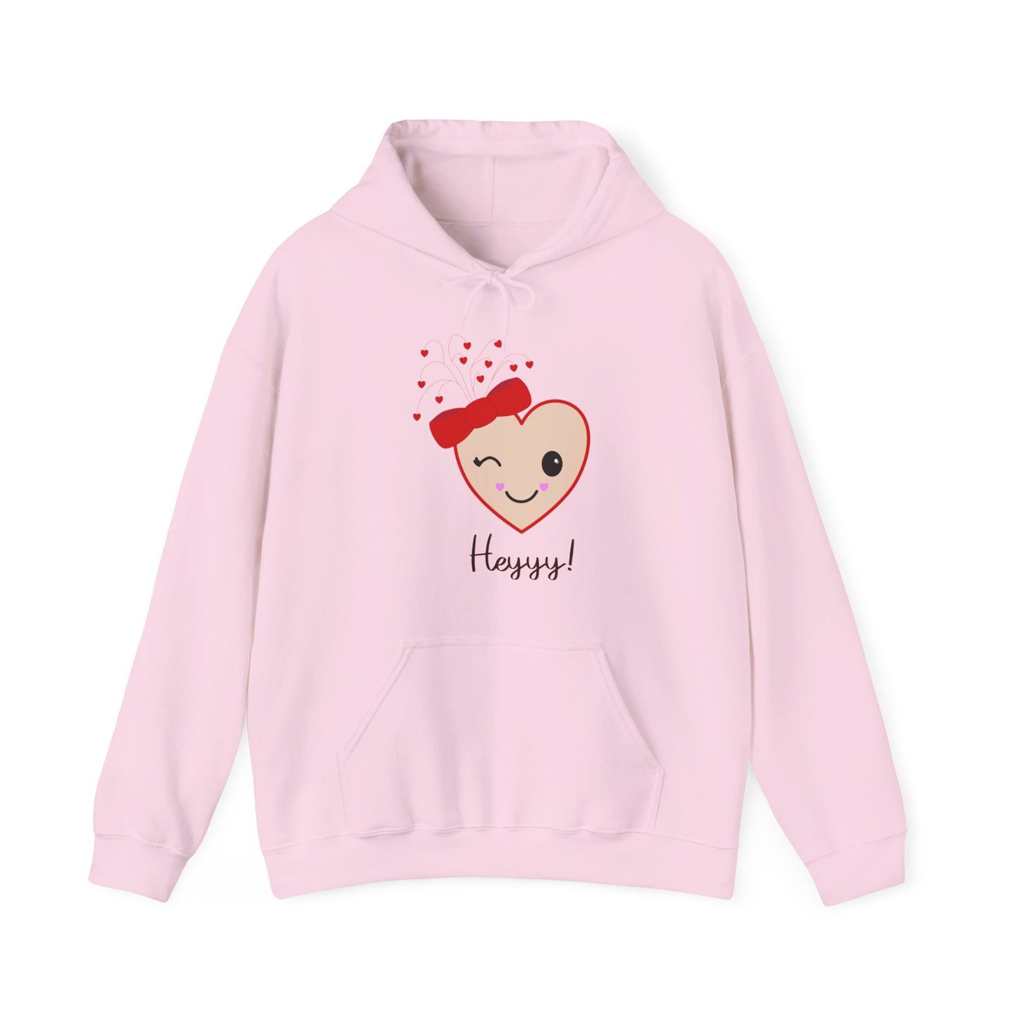 Flirting Heart ( Flesh) Hooded Sweatshirt by Lynn Salem Creates