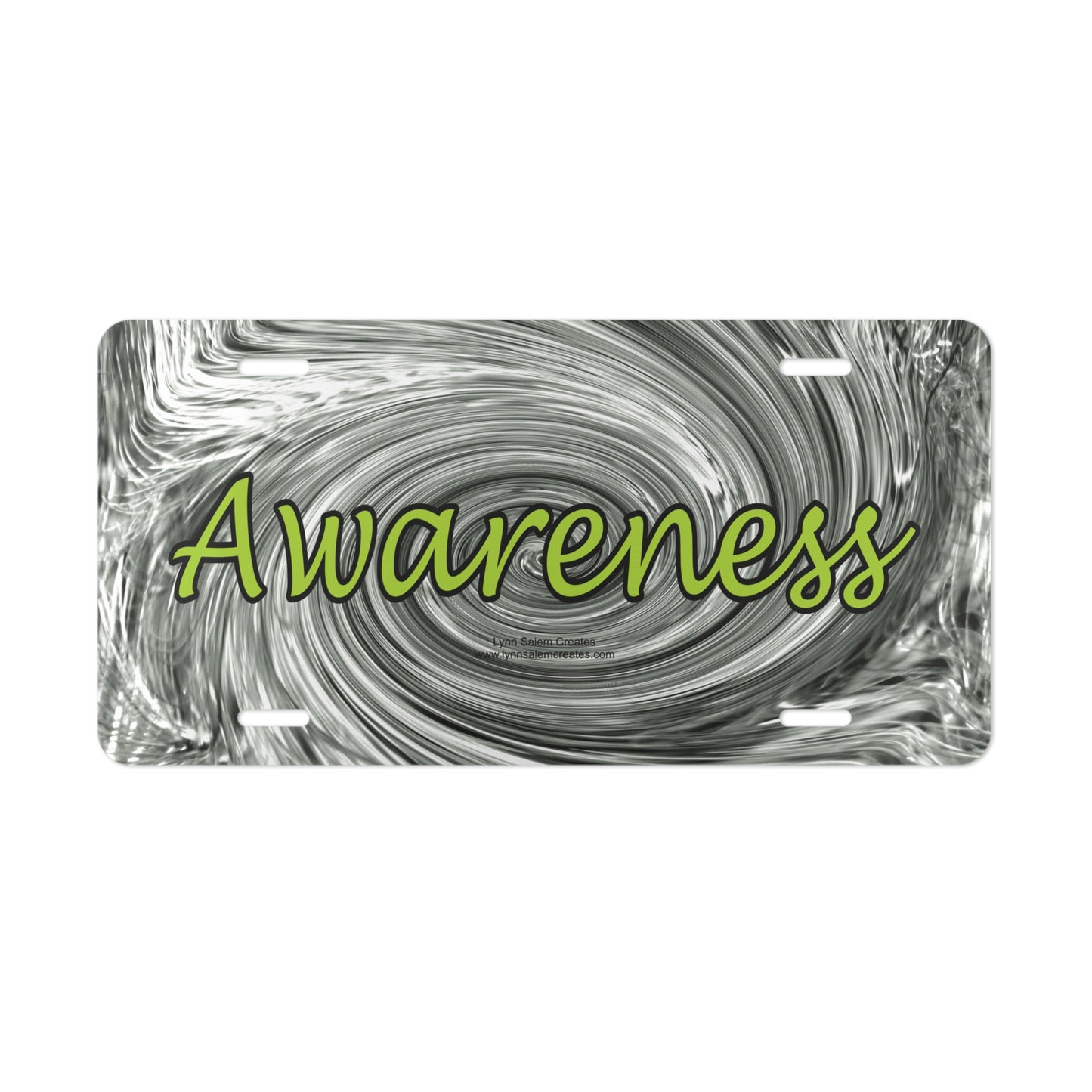 Car Accessories - Vanity Plate - Awareness by Lynn Salem Creates
