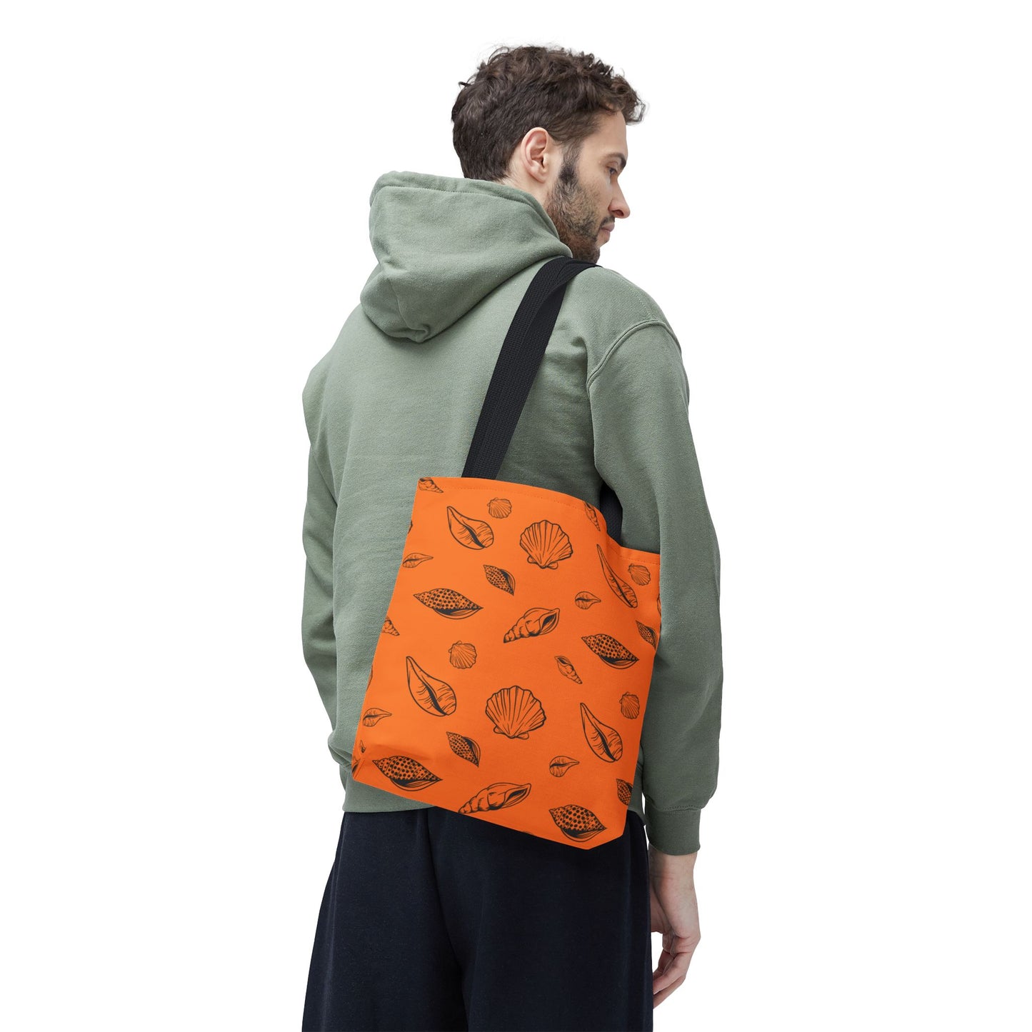 Tote Bag - Orange Sea Shell Design by Lynn Salem Creates