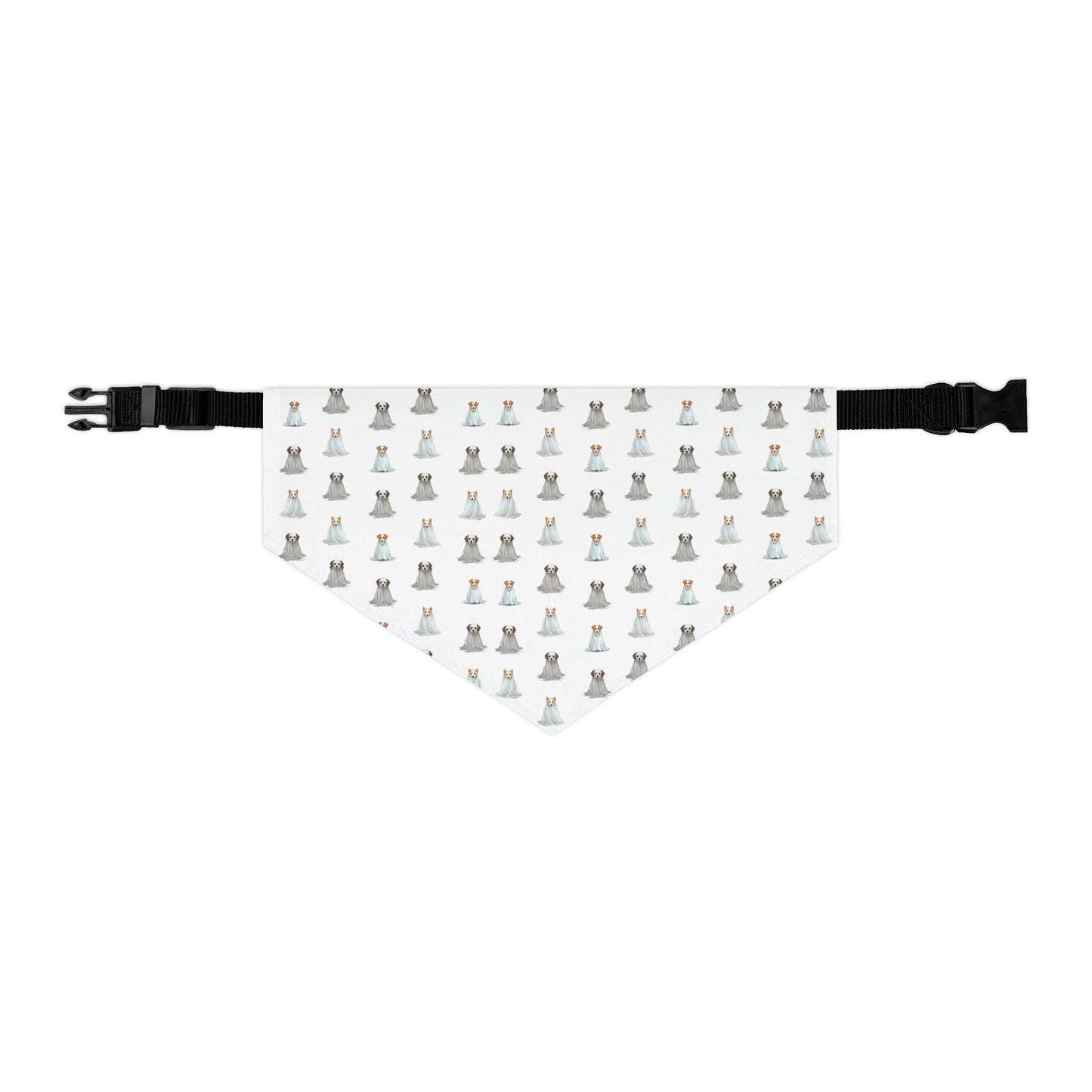 Pet Bandana Collar - Halloween (Dog Ghosts) by Lynn Salem Creates