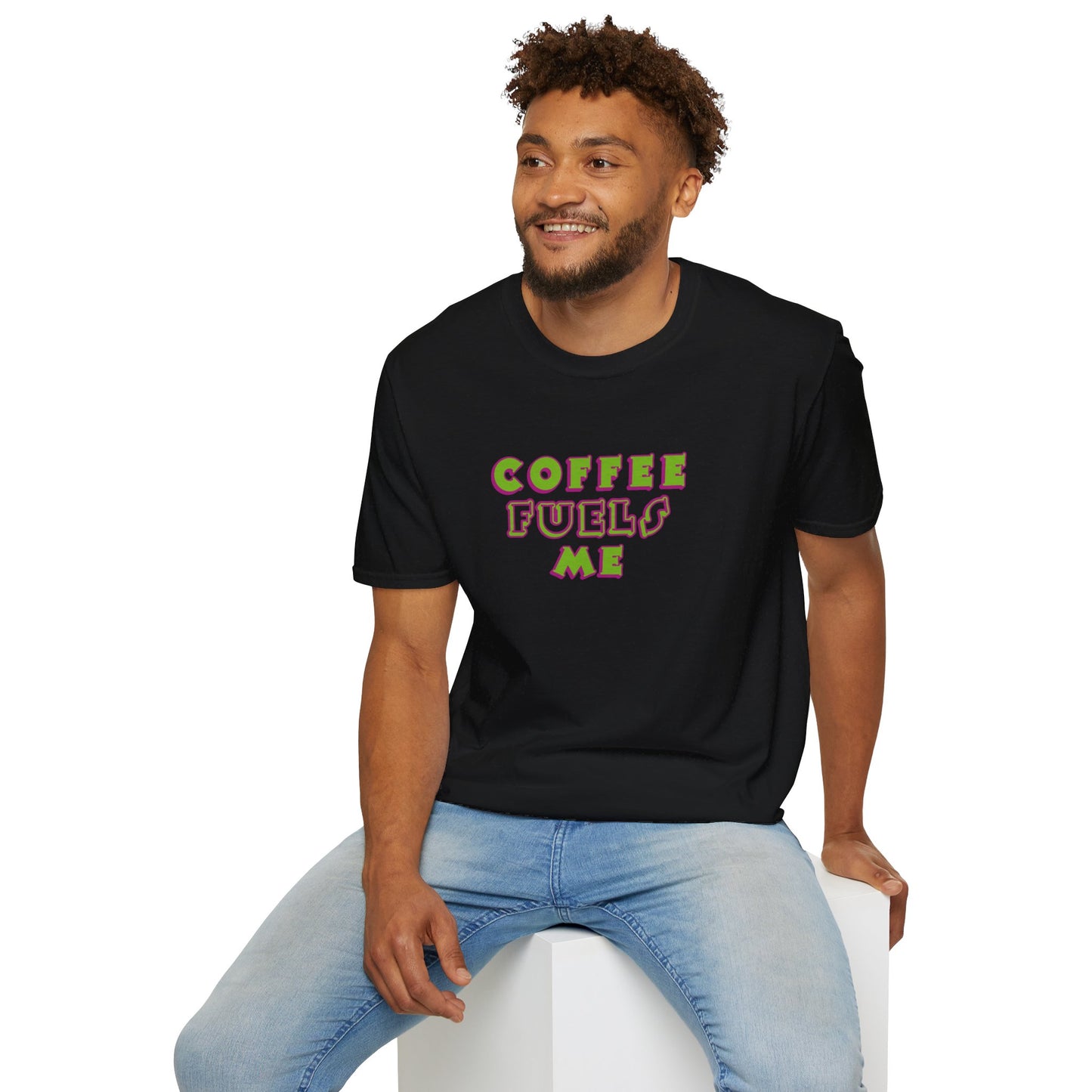 T-Shirt - Unisex Softstyle - Coffee Fuels Me